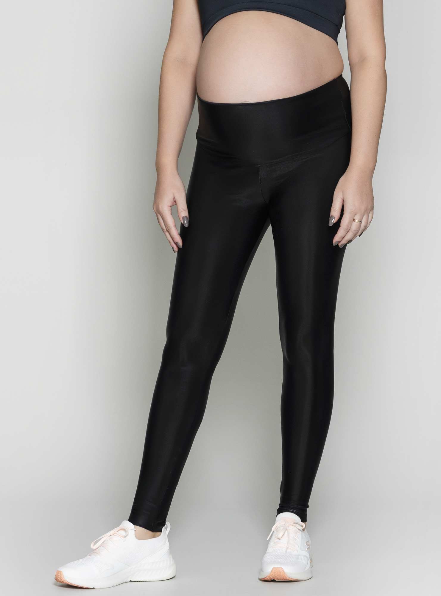 Legging Gestante Cirrê Preto