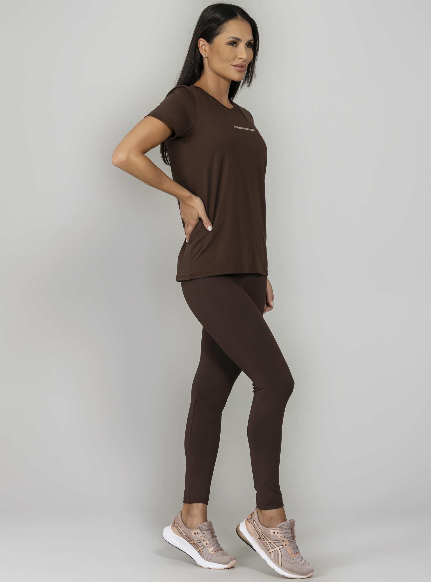 T-Shirt Fashion Color Marrom 02