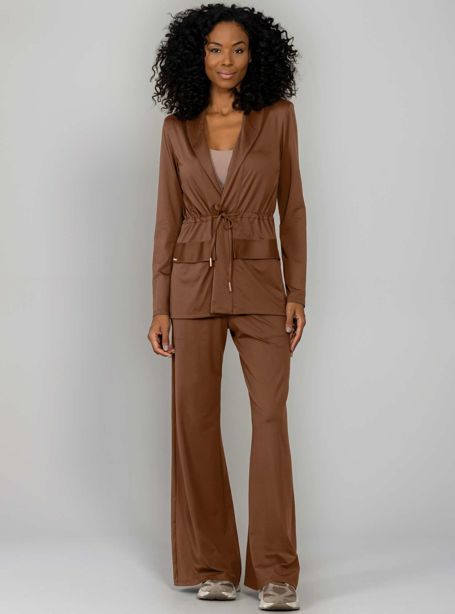 Blazer De Malha Marrom 06