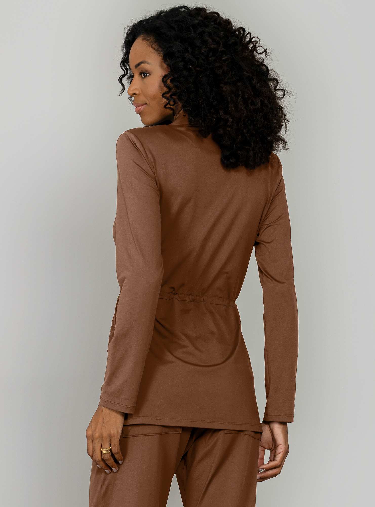 Blazer De Malha Marrom 06