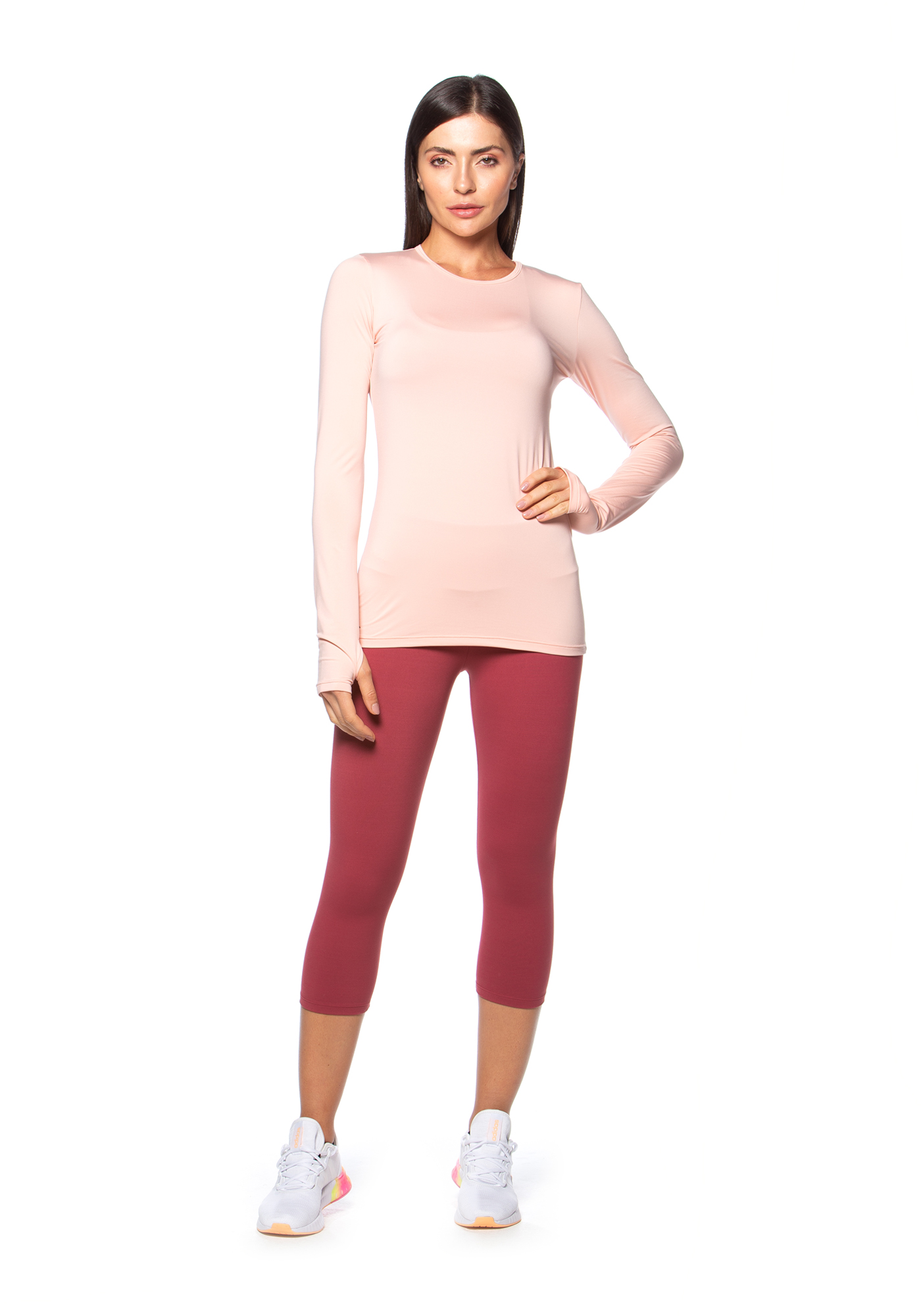 Blusa Térmica Alongada Manga Longa Rosa 10