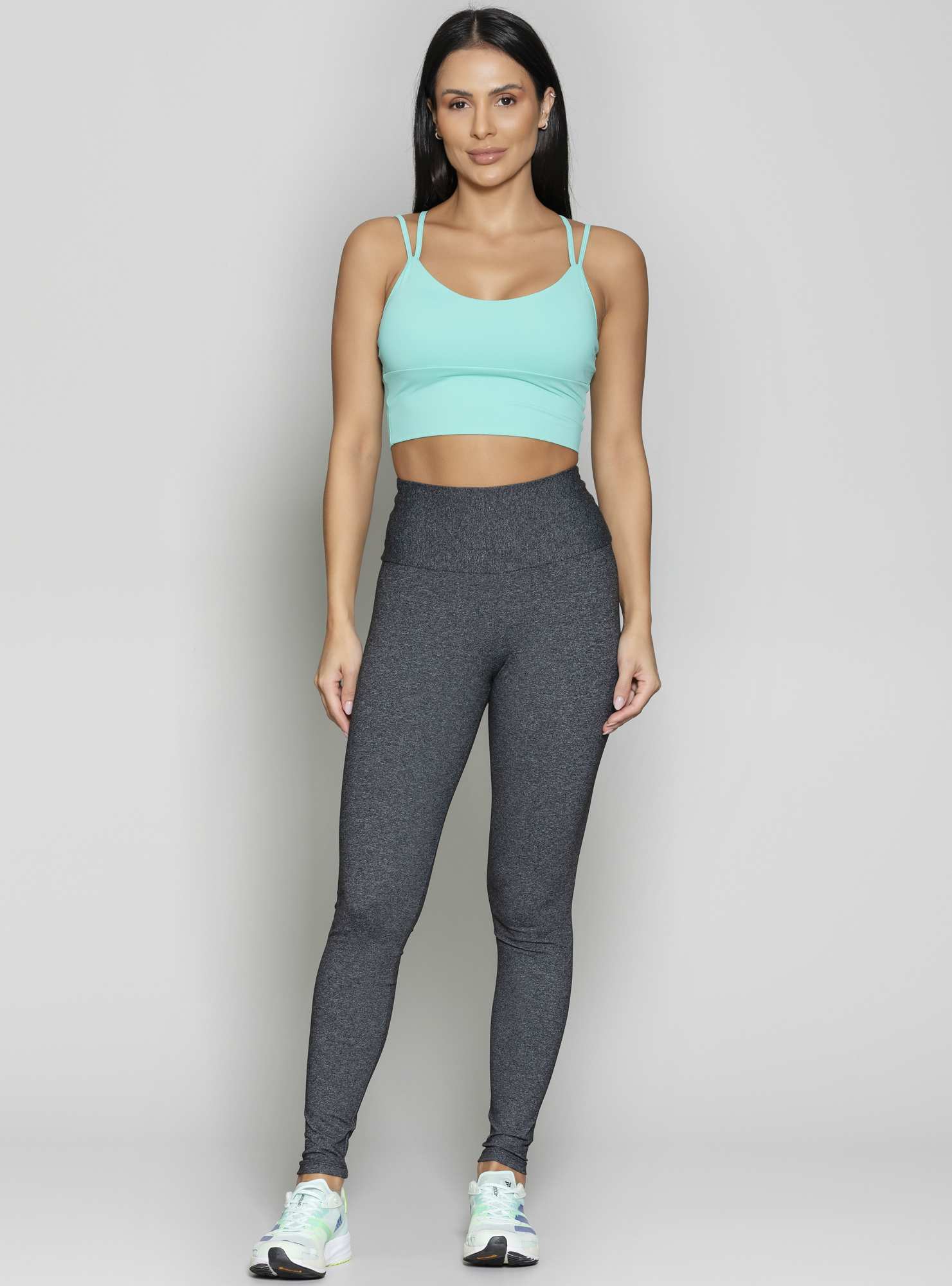 Legging Cós Alto Essencial Mescla 75
