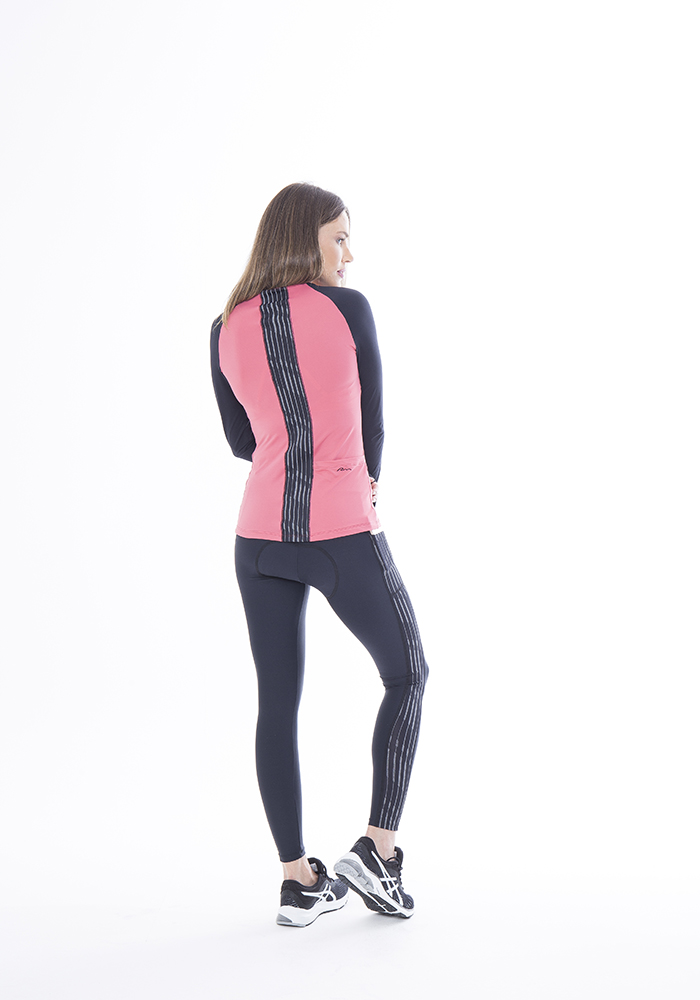 Blusa Manga Longa Ciclista para Performance Rosa 06 / Preto
