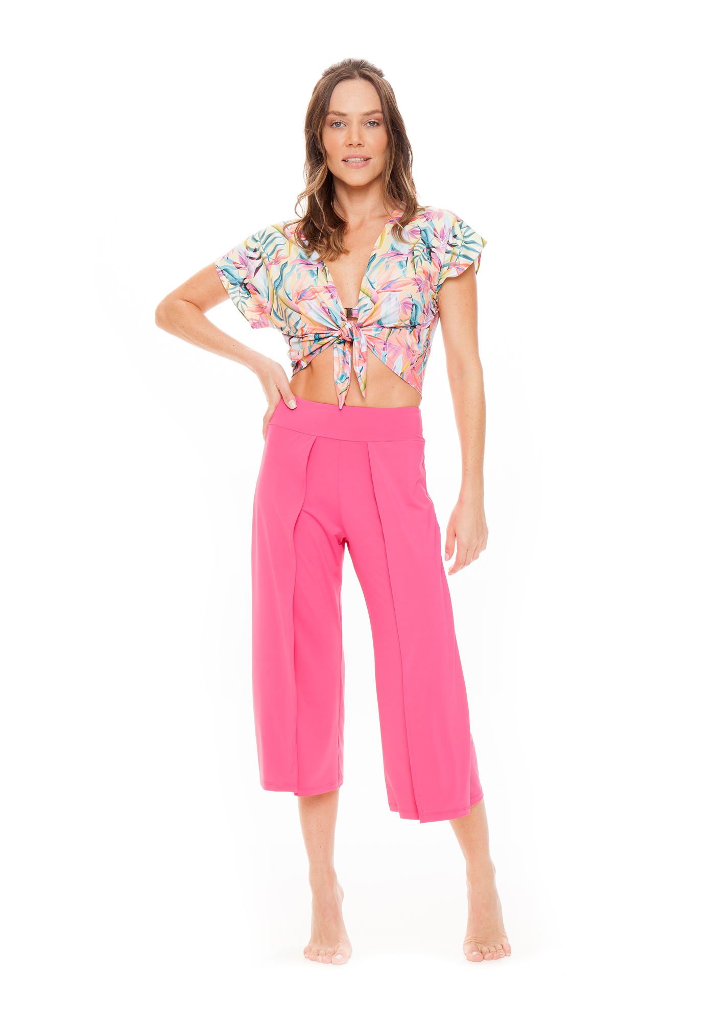 Calça Pantacourt Eco Friendly Rosa 04