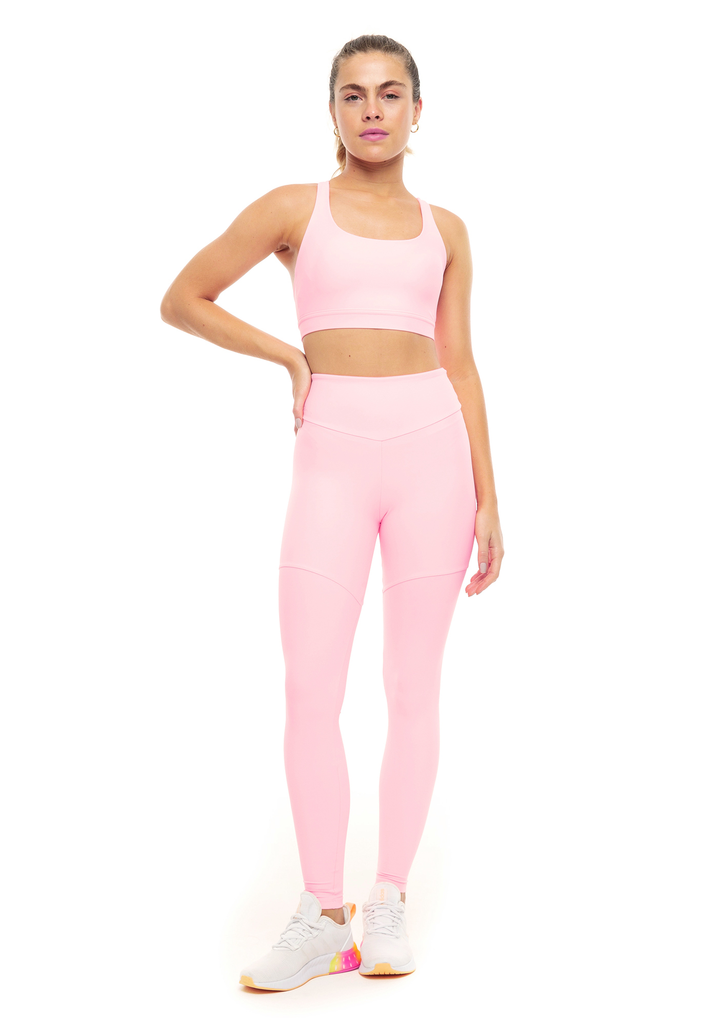 Legging Cintura Alta Blocking Rosa 17