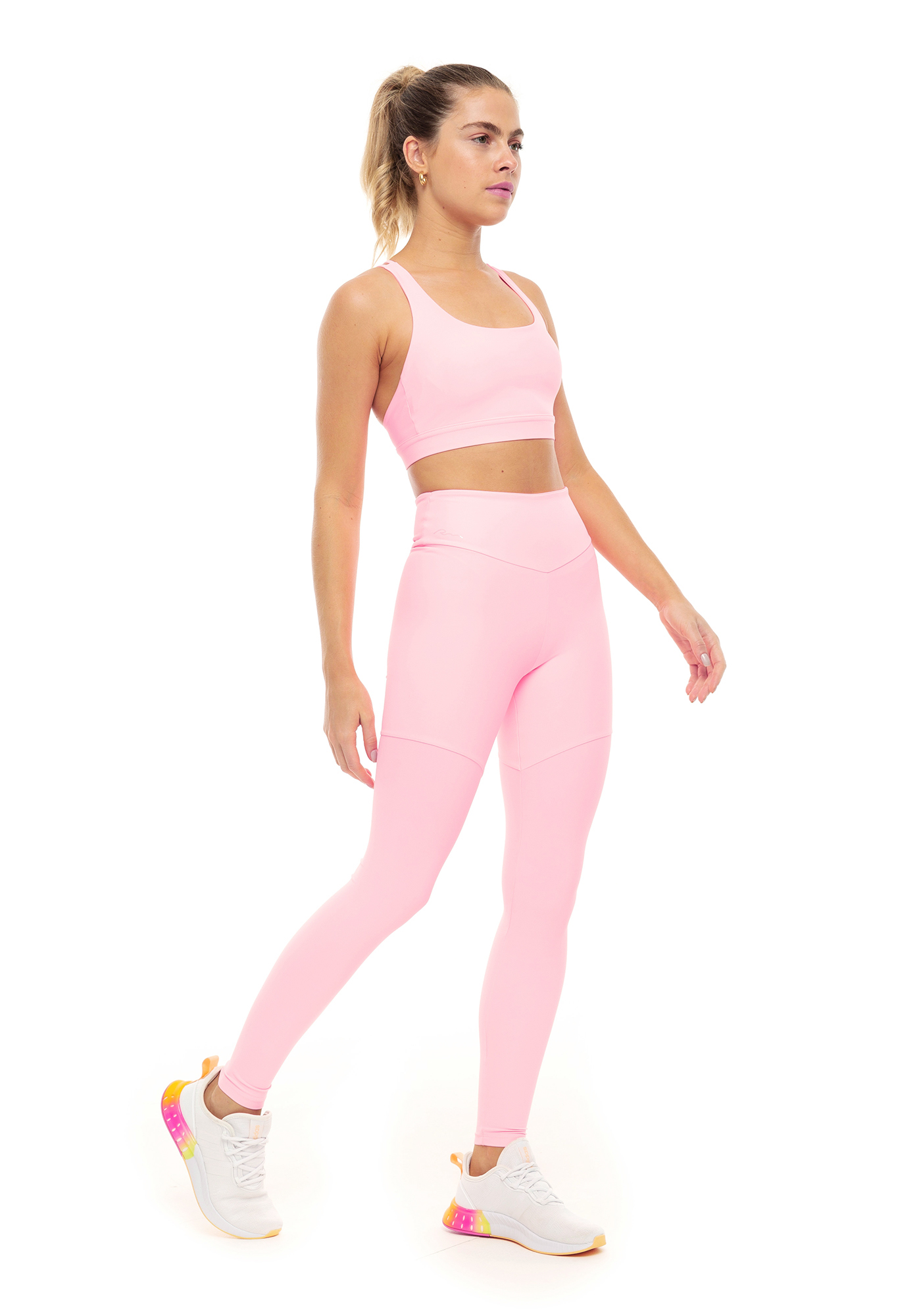 Legging Cintura Alta Blocking Rosa 17