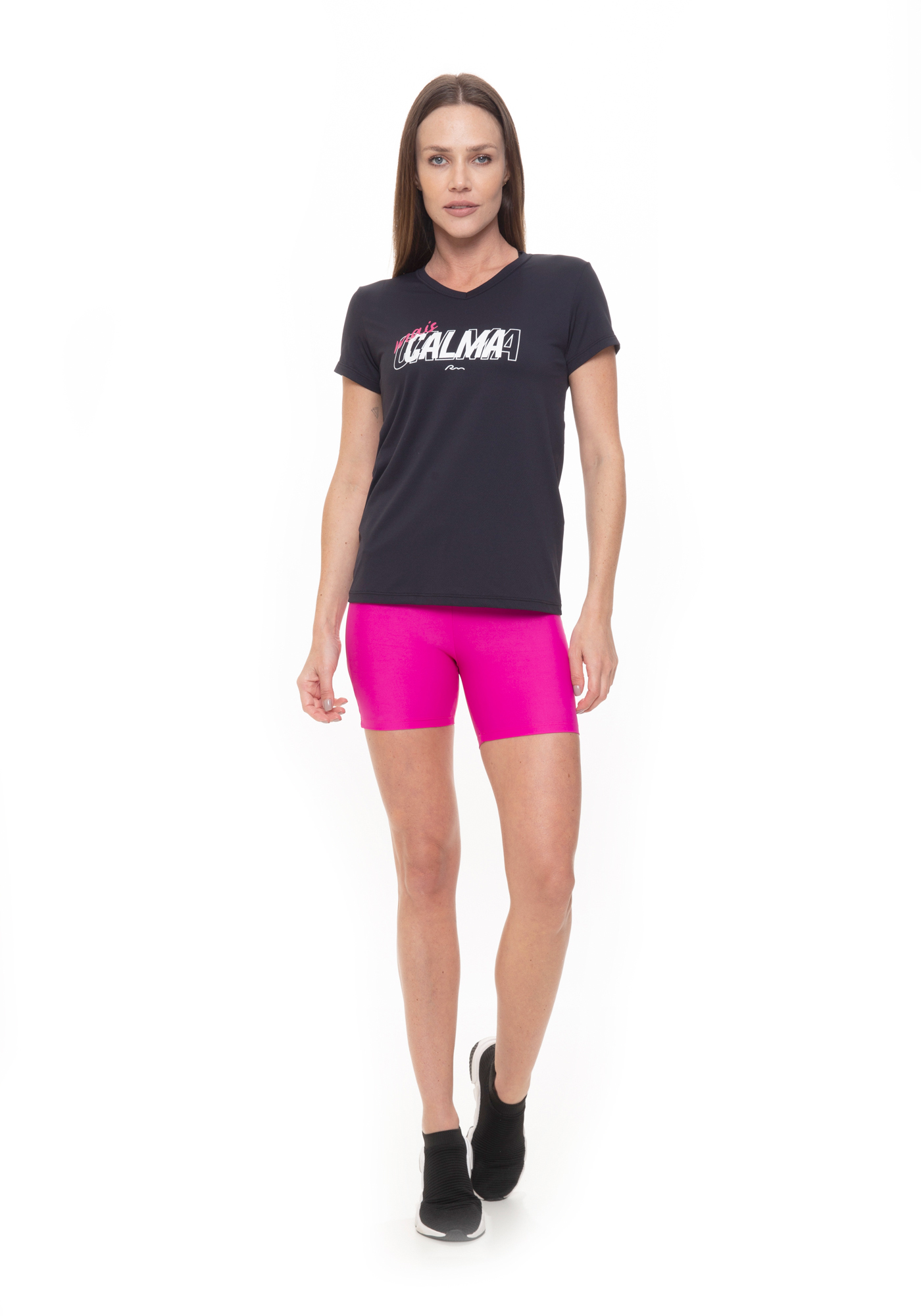 T-Shirt Mais CALMA Preto / Branco