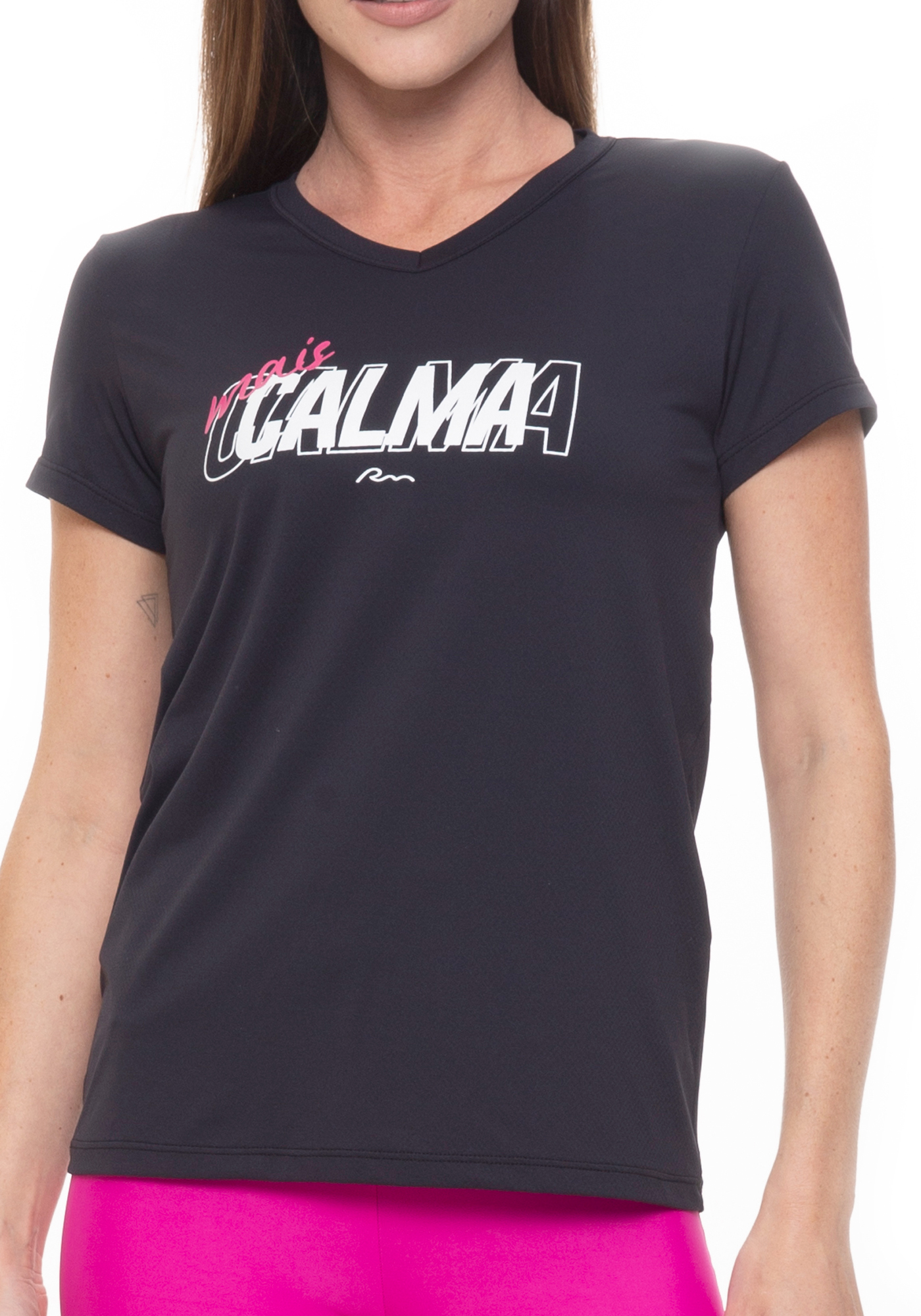 T-Shirt Mais CALMA Preto / Branco