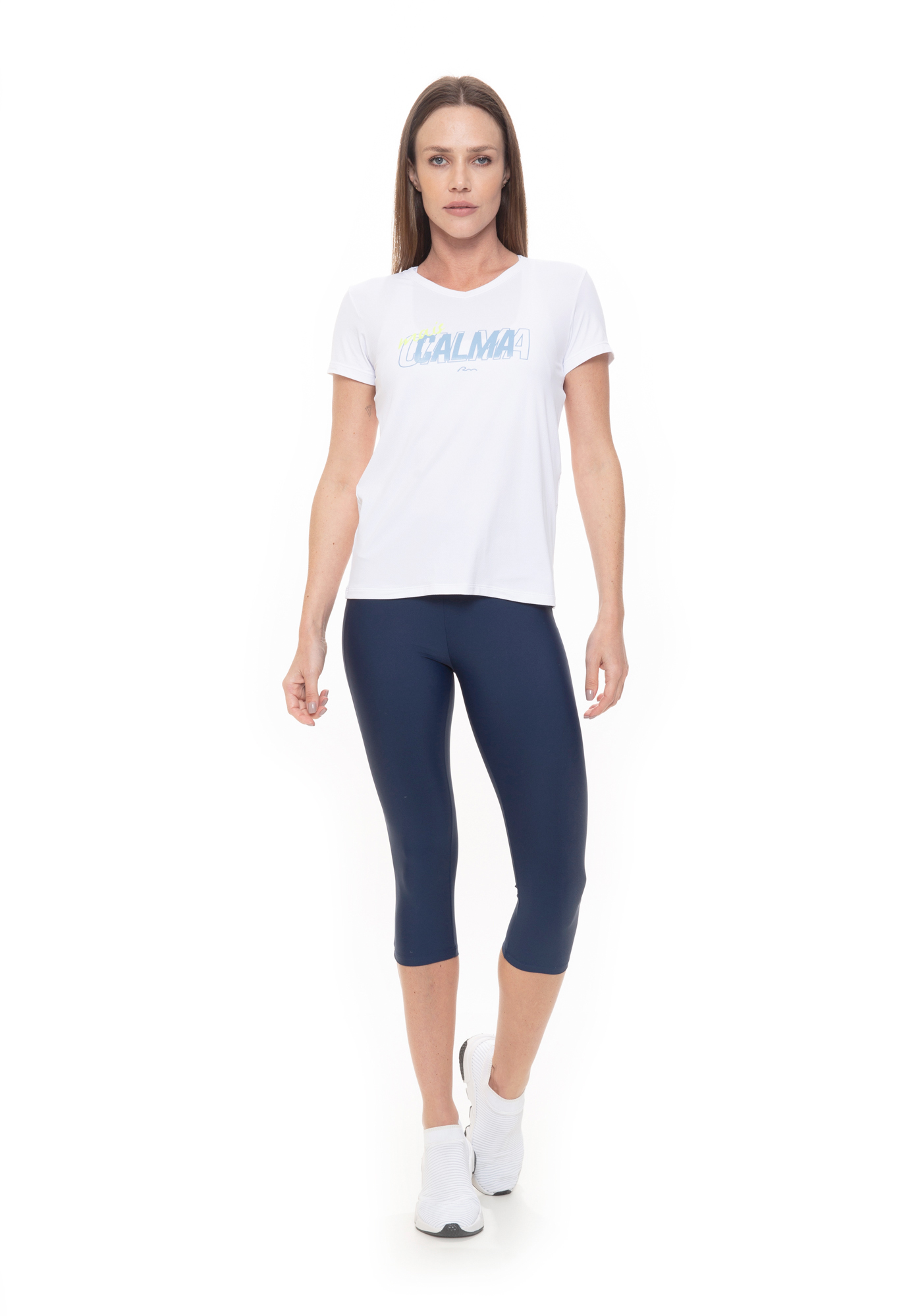 T-Shirt Mais CALMA Branco / Azul 17