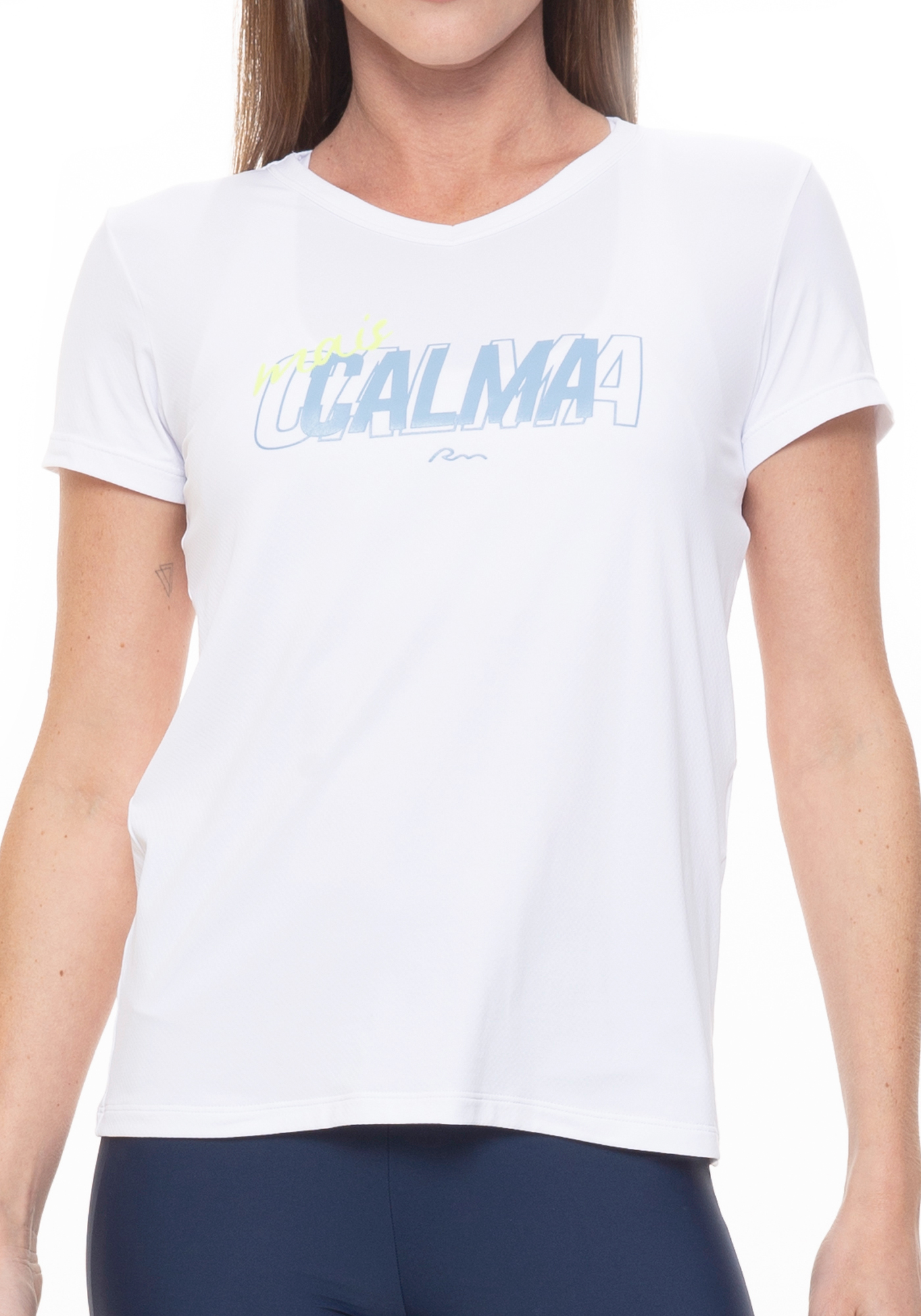 T-Shirt Mais CALMA Branco / Azul 17