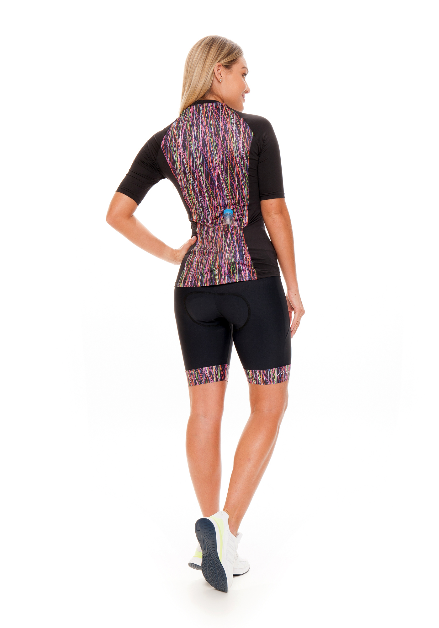 Ciclista Acolchoada para Performance Preto / Sublimação Fluor 873