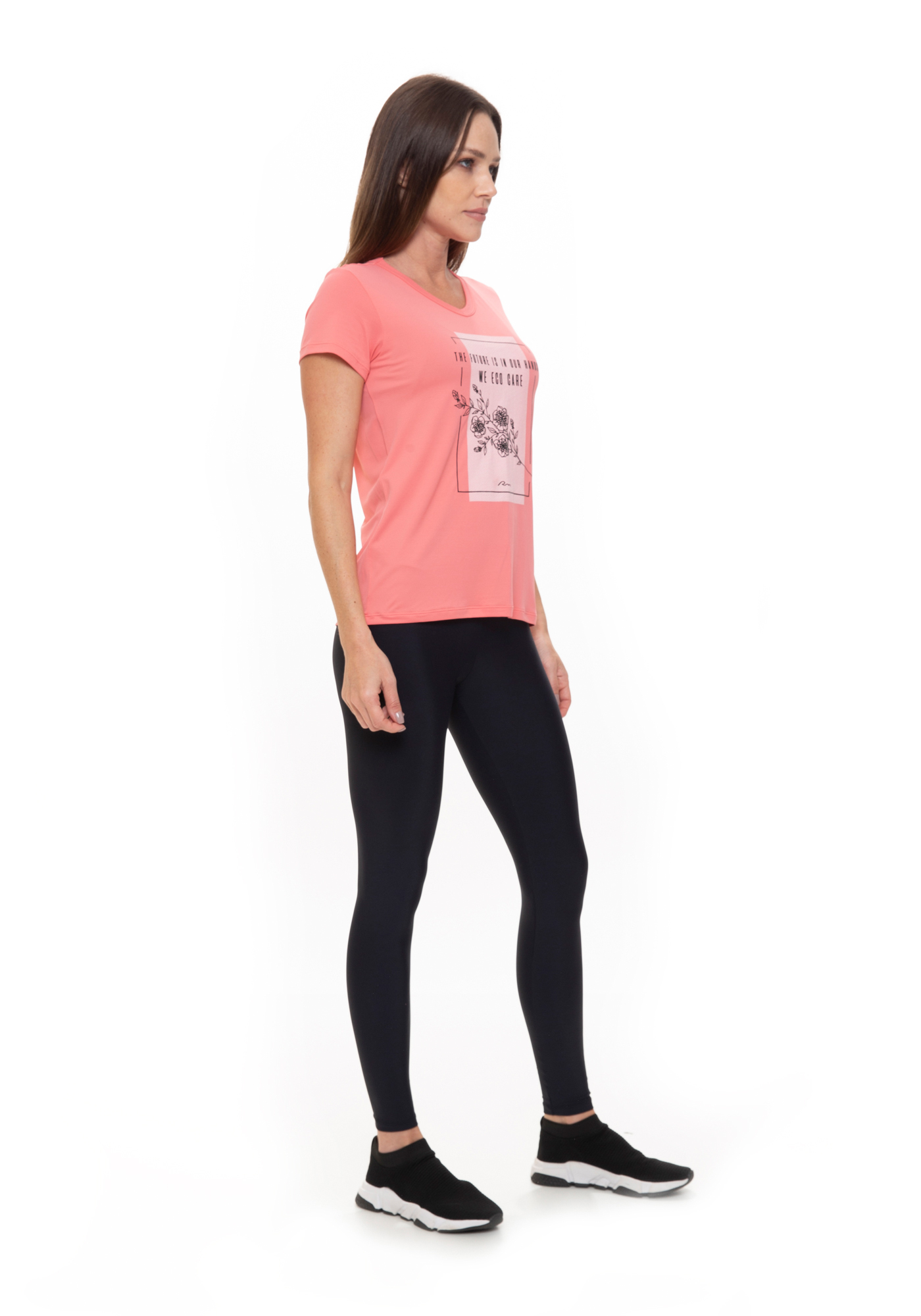 T-Shirt Eco-Friendly Rosa 06 / Branco
