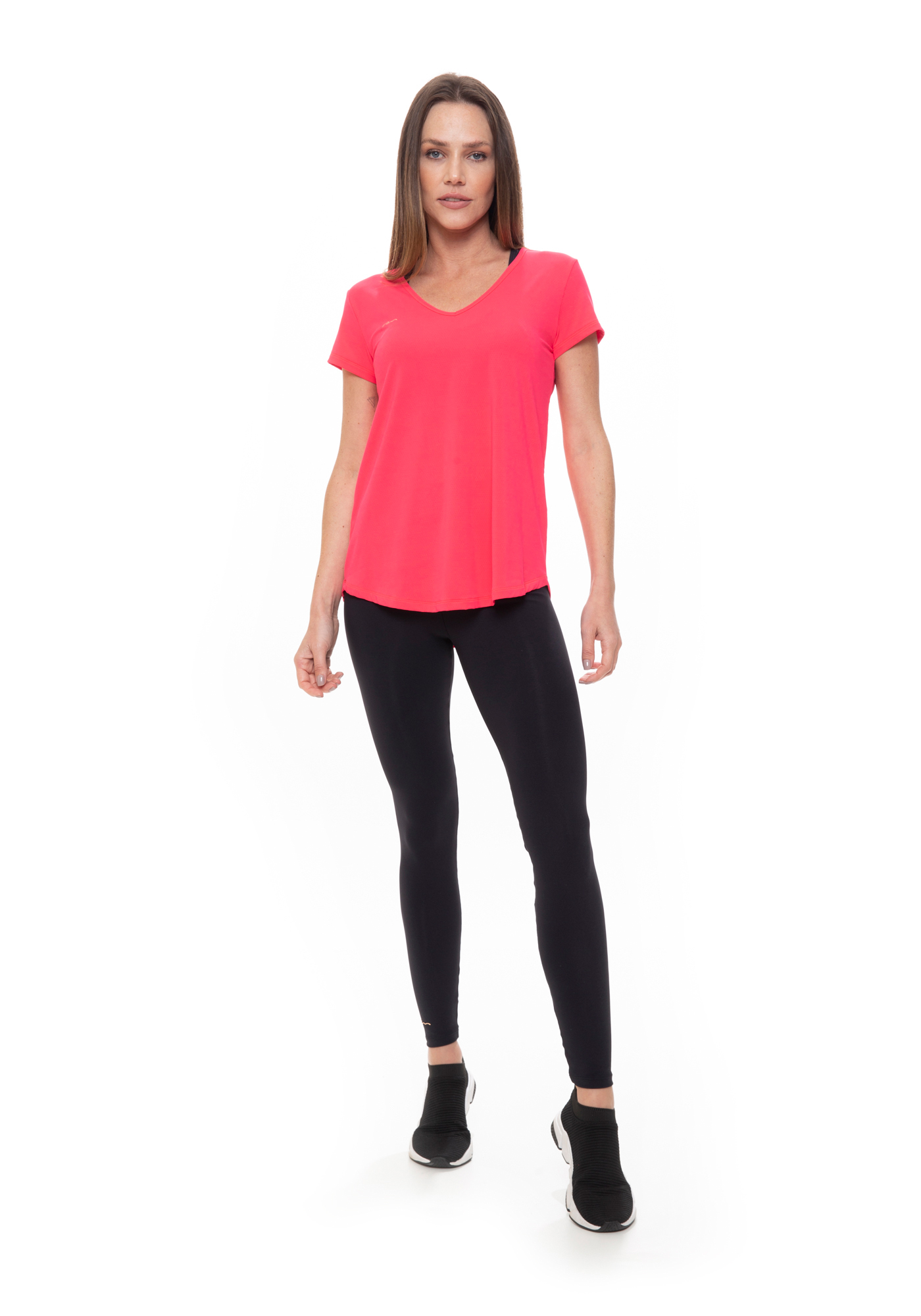 Blusa Alongada com Fenda Vermelho 05