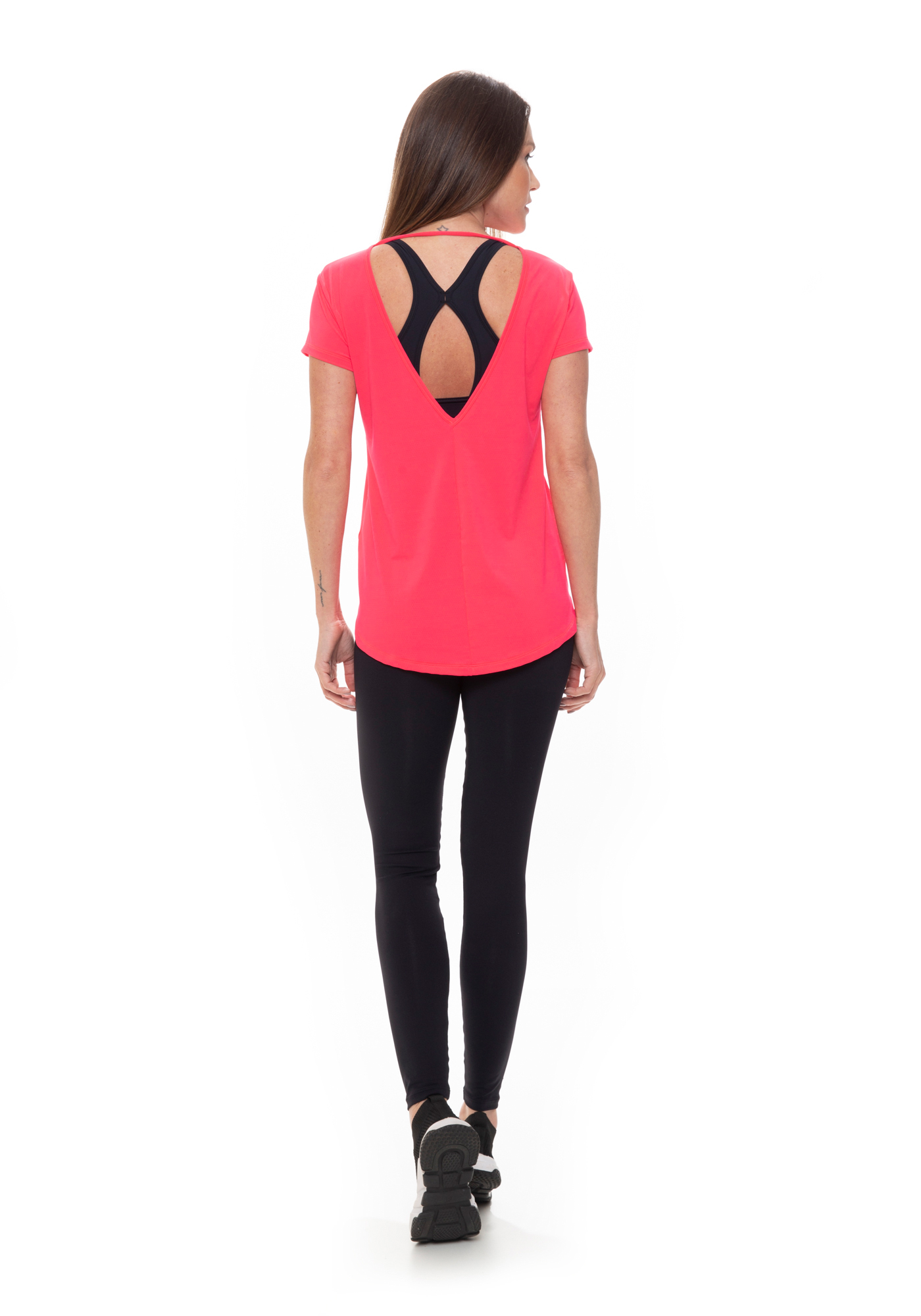 Blusa Alongada com Fenda Vermelho 05