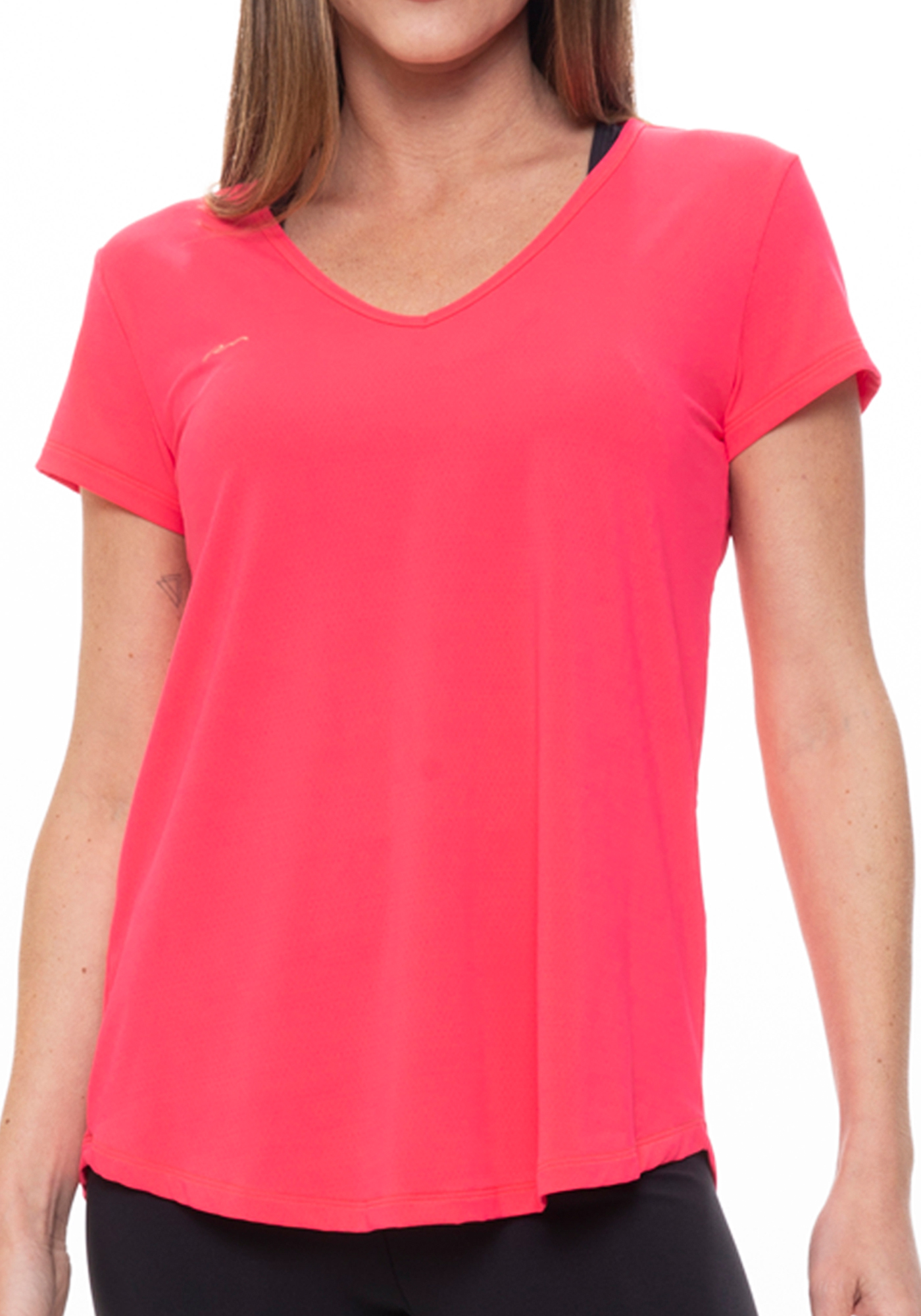 Blusa Alongada com Fenda Vermelho 05
