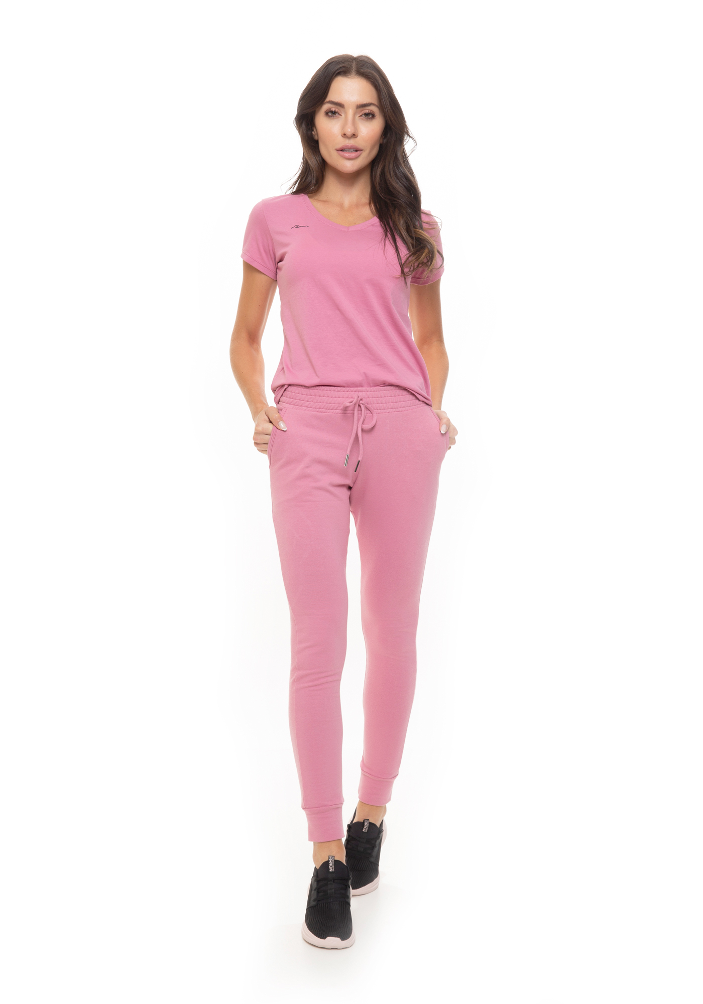 Calça Jogger de Moletinho Rosa 24