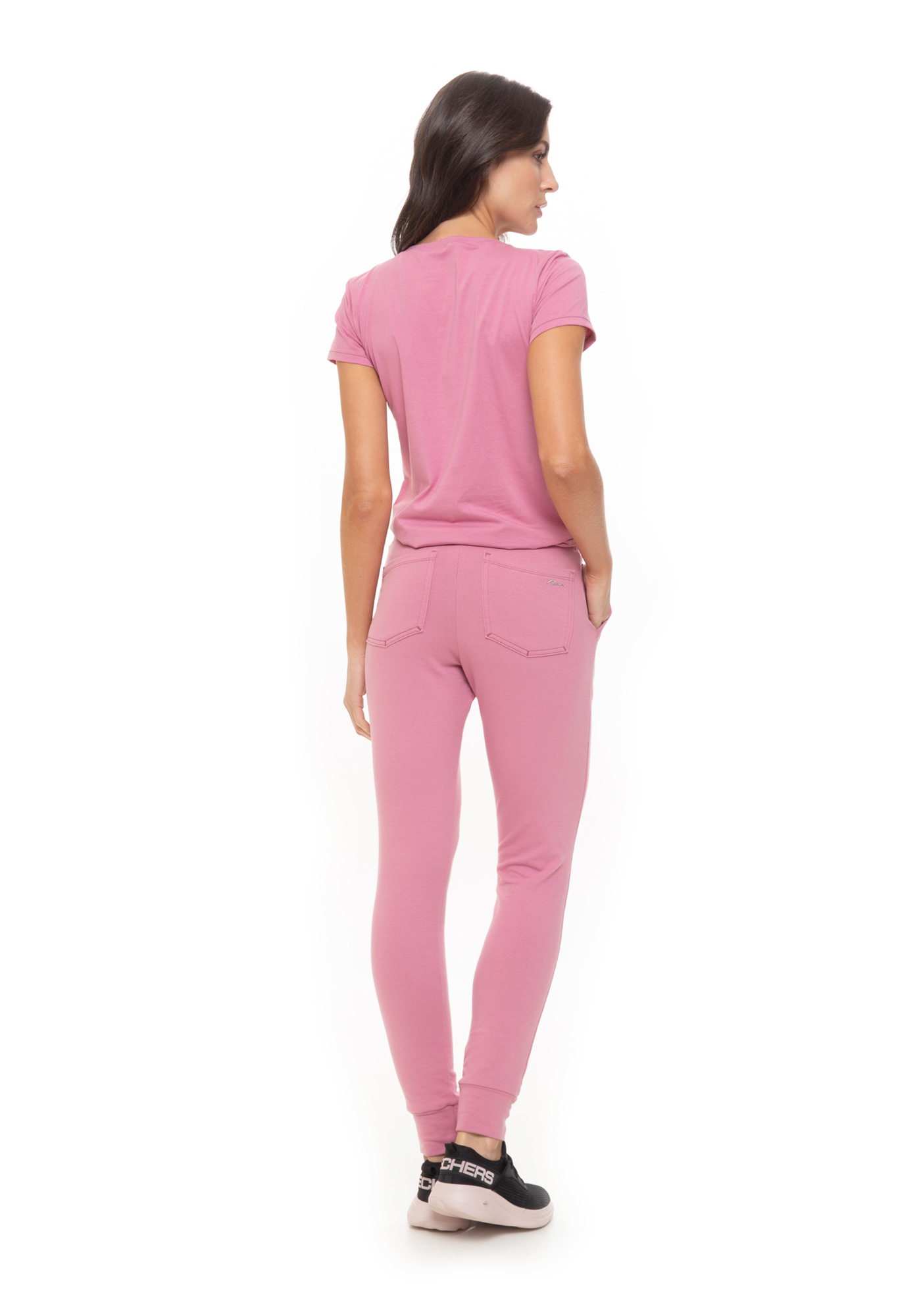 Calça Jogger de Moletinho Rosa 24