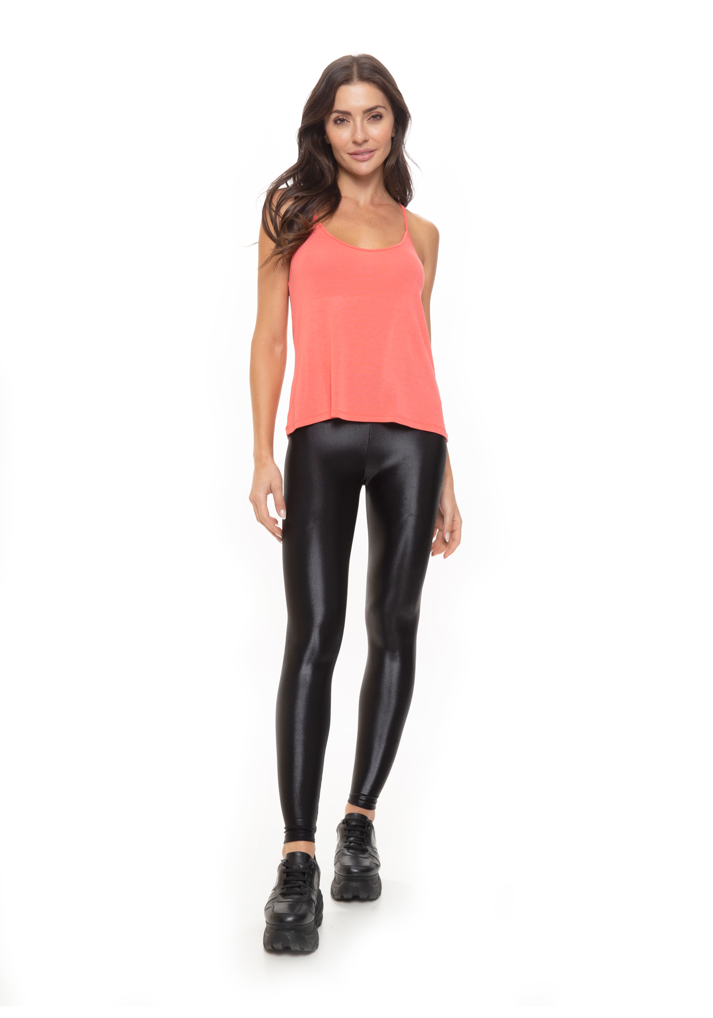 Blusa de Alças com Detalhe de Renda Rosa 30