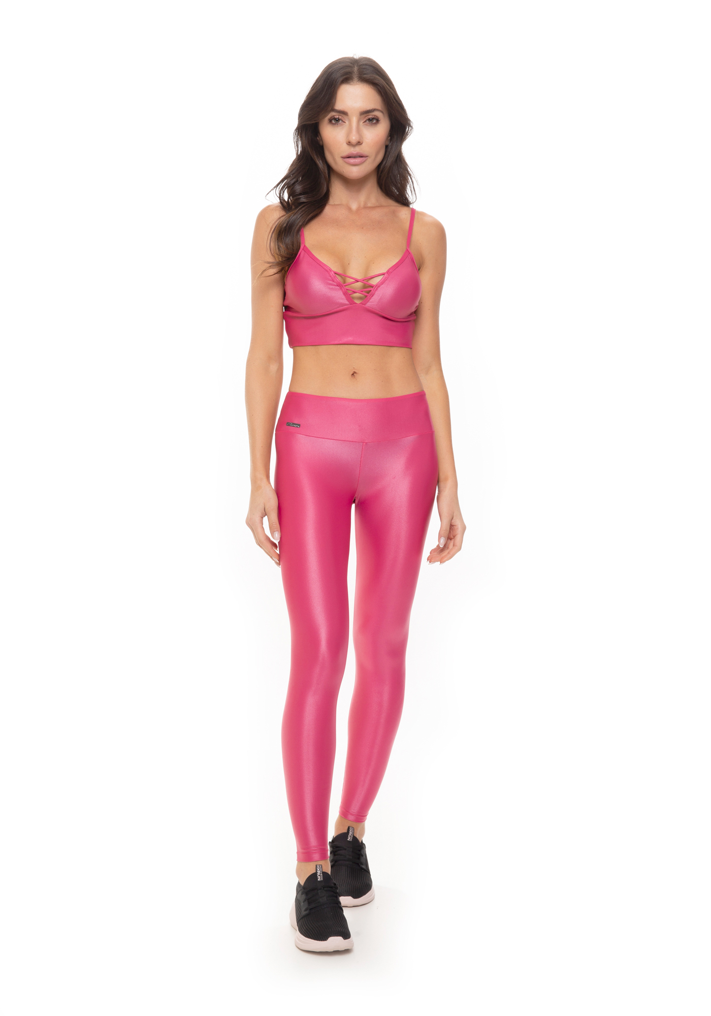 Top Alongado com Tiras Rosa 07