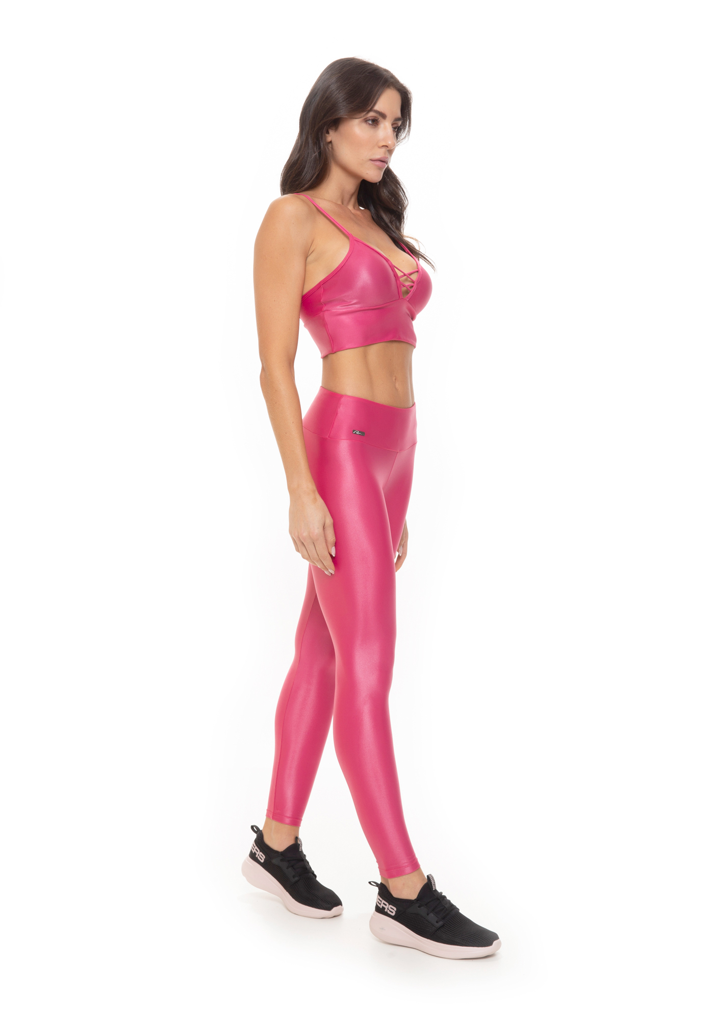 Top Alongado com Tiras Rosa 07