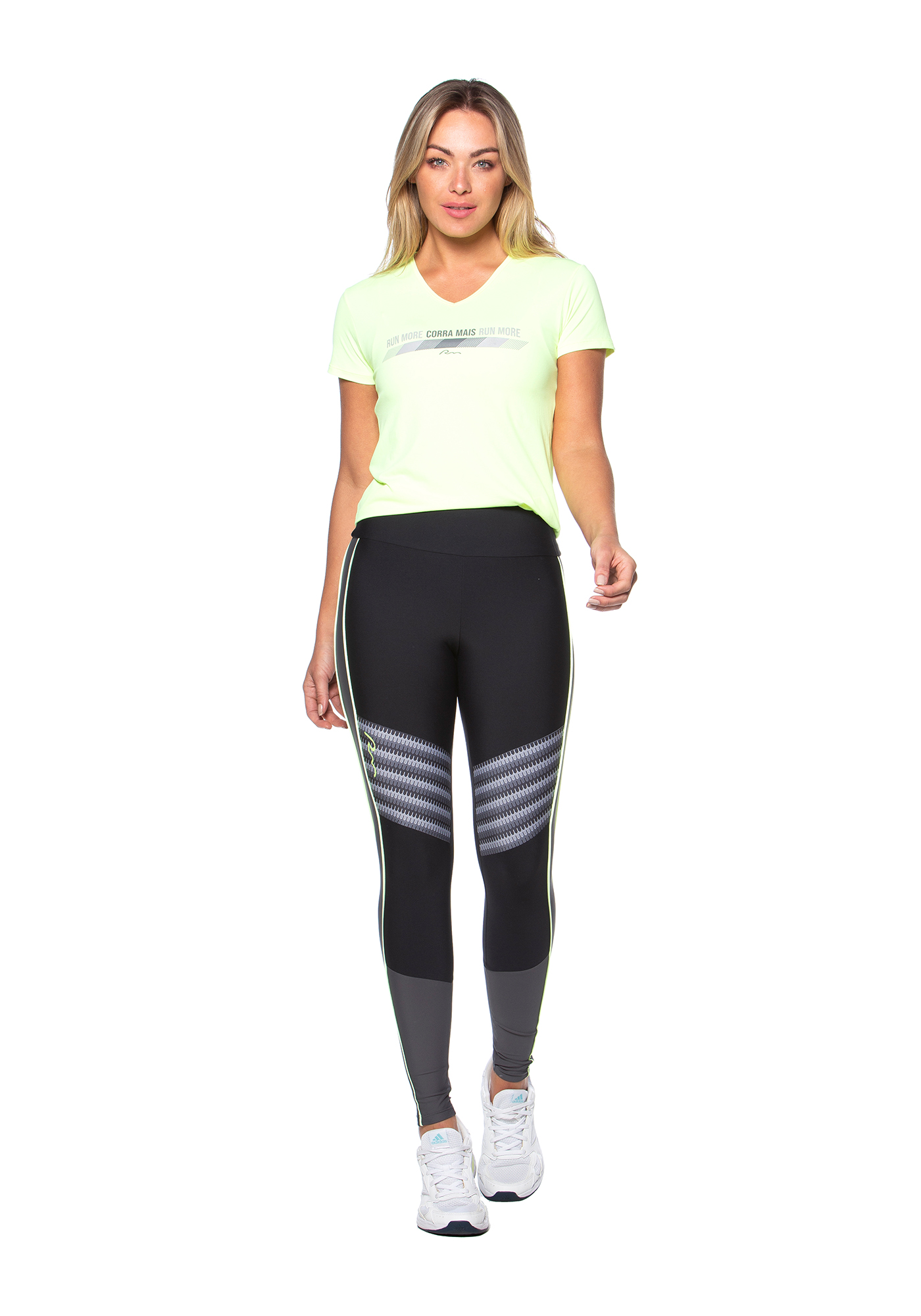 Legging Painéis Preto / Sublimação Fluor 930