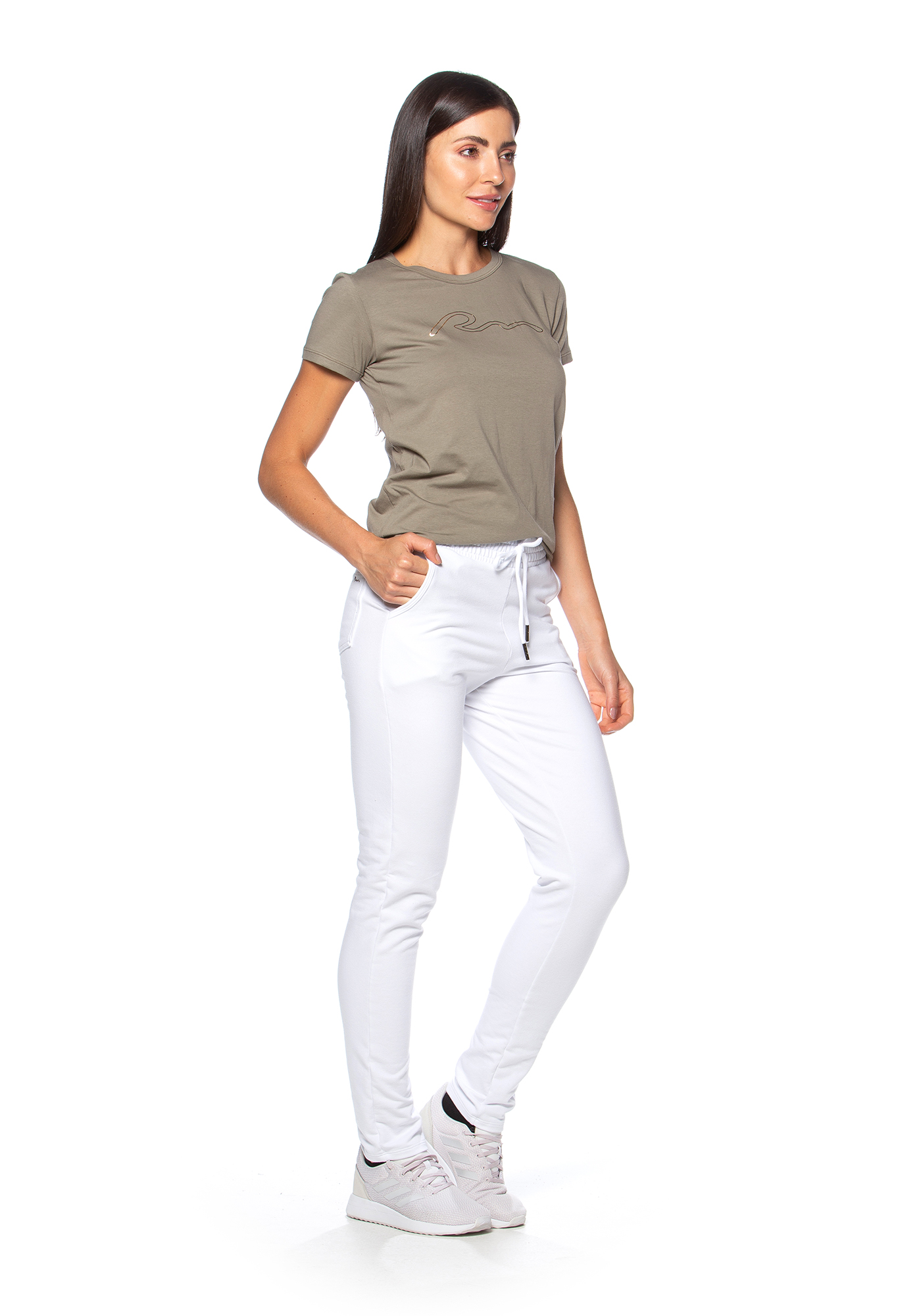 Calça Reta de Moletinho Branco