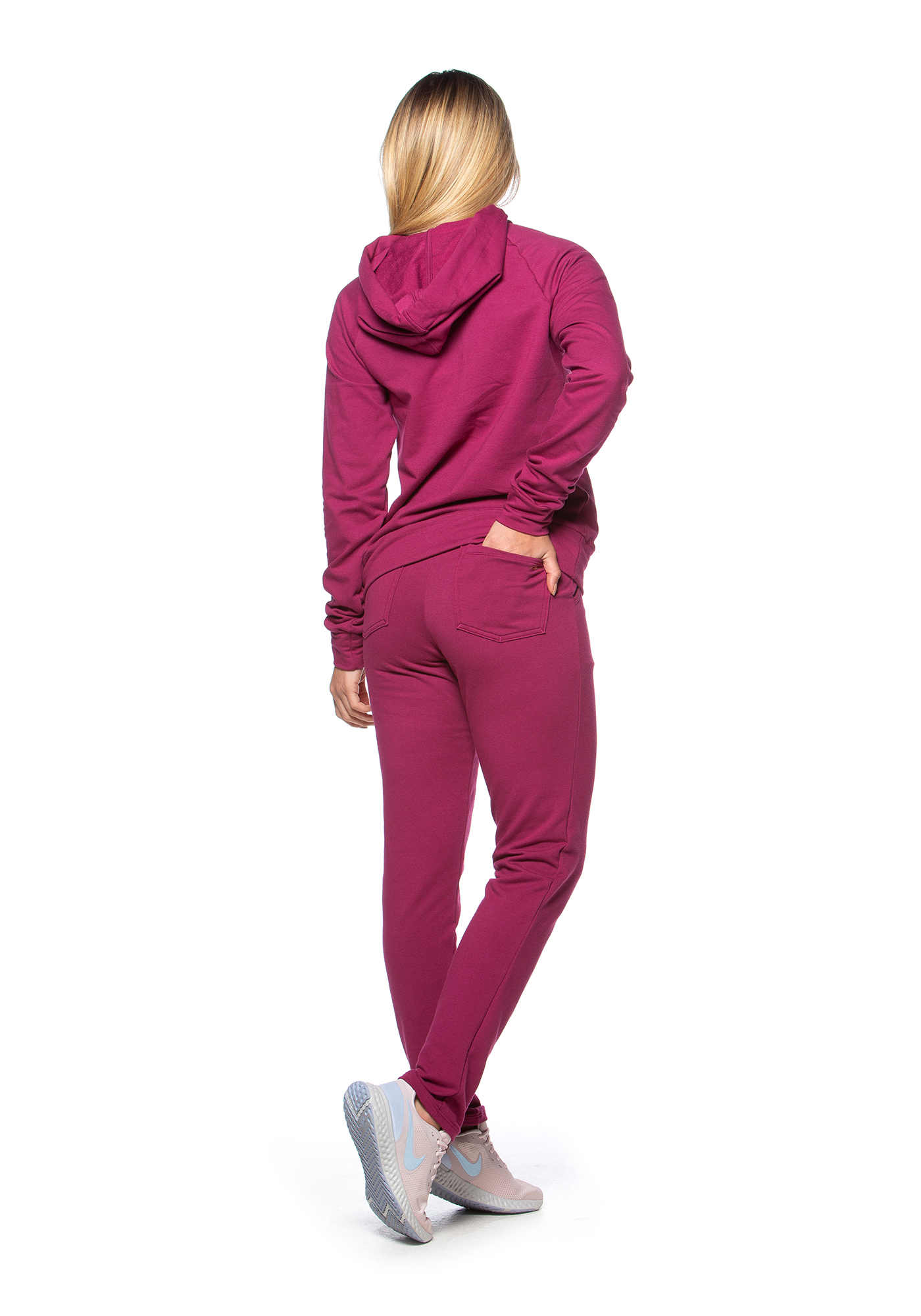 Calça Reta de Moletinho Roxo 19
