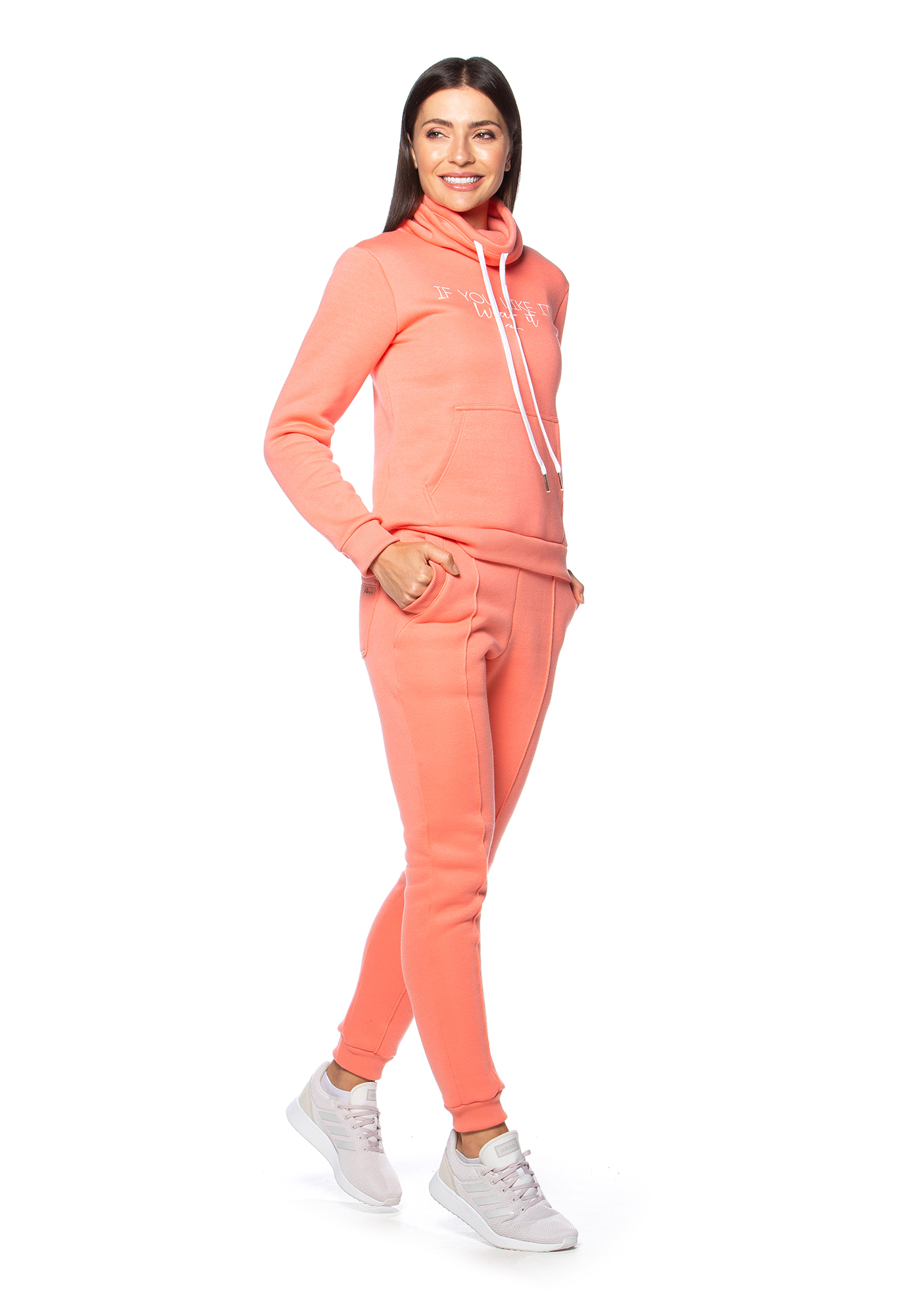 Calça Jogger de Moletom com Frizo Laranja 20