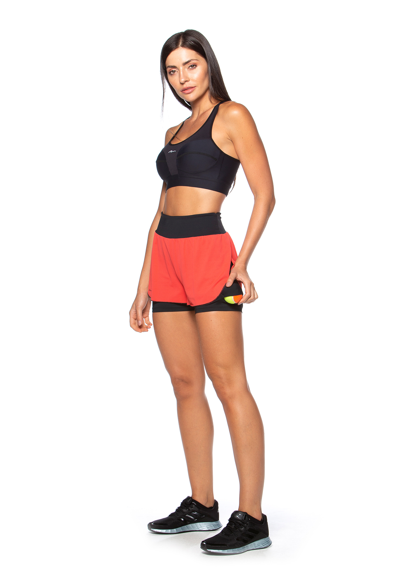 Short Duplo Beach Tennis Vermelho 13 / Preto