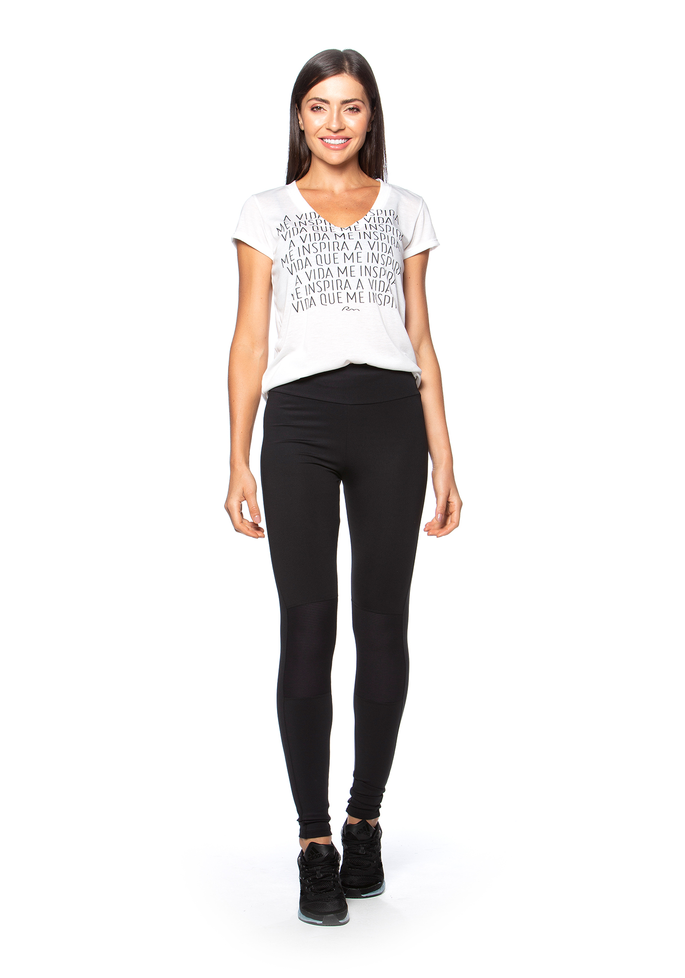Legging com Recorte Biker Preto