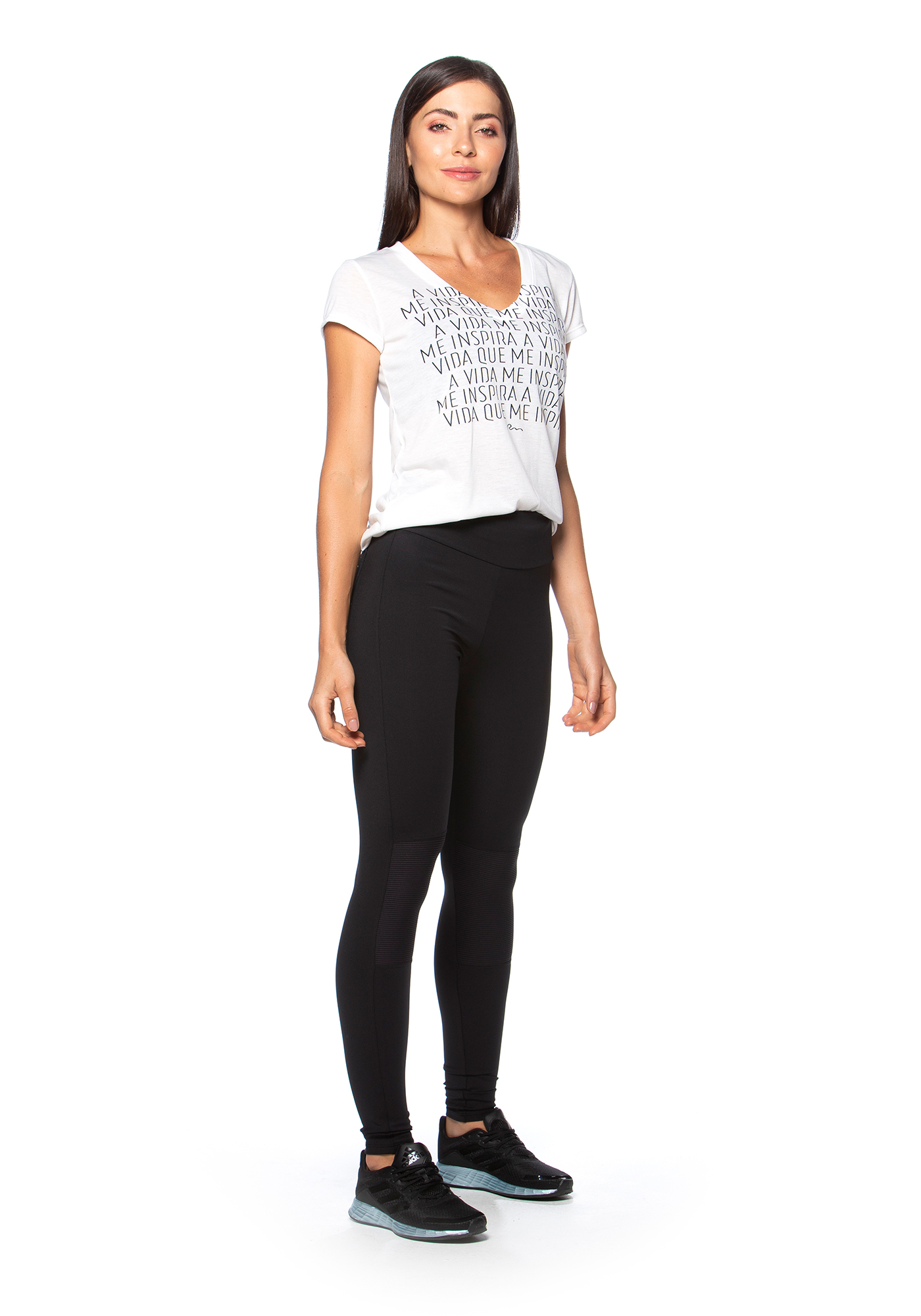 Legging com Recorte Biker Preto