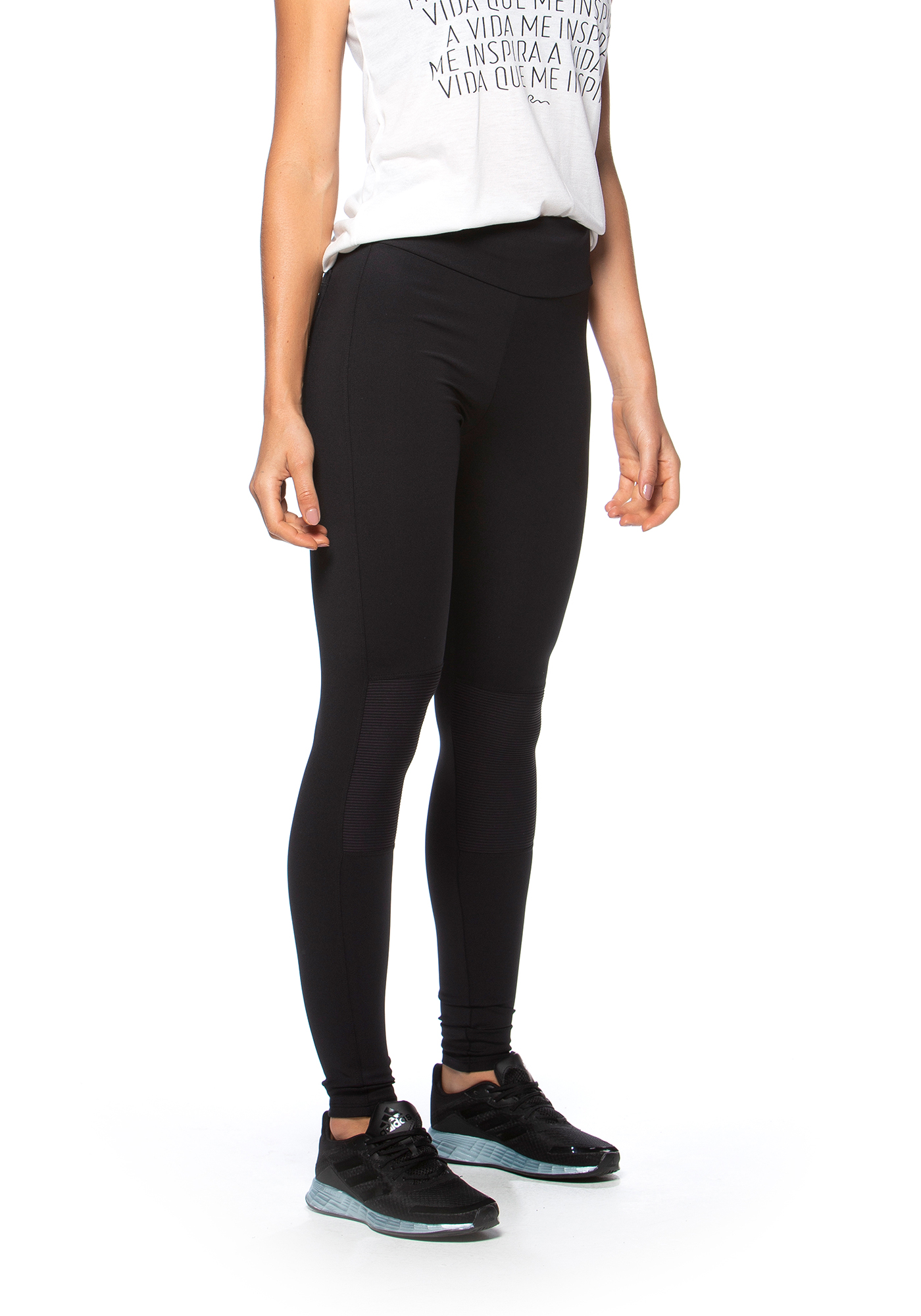 Legging com Recorte Biker Preto