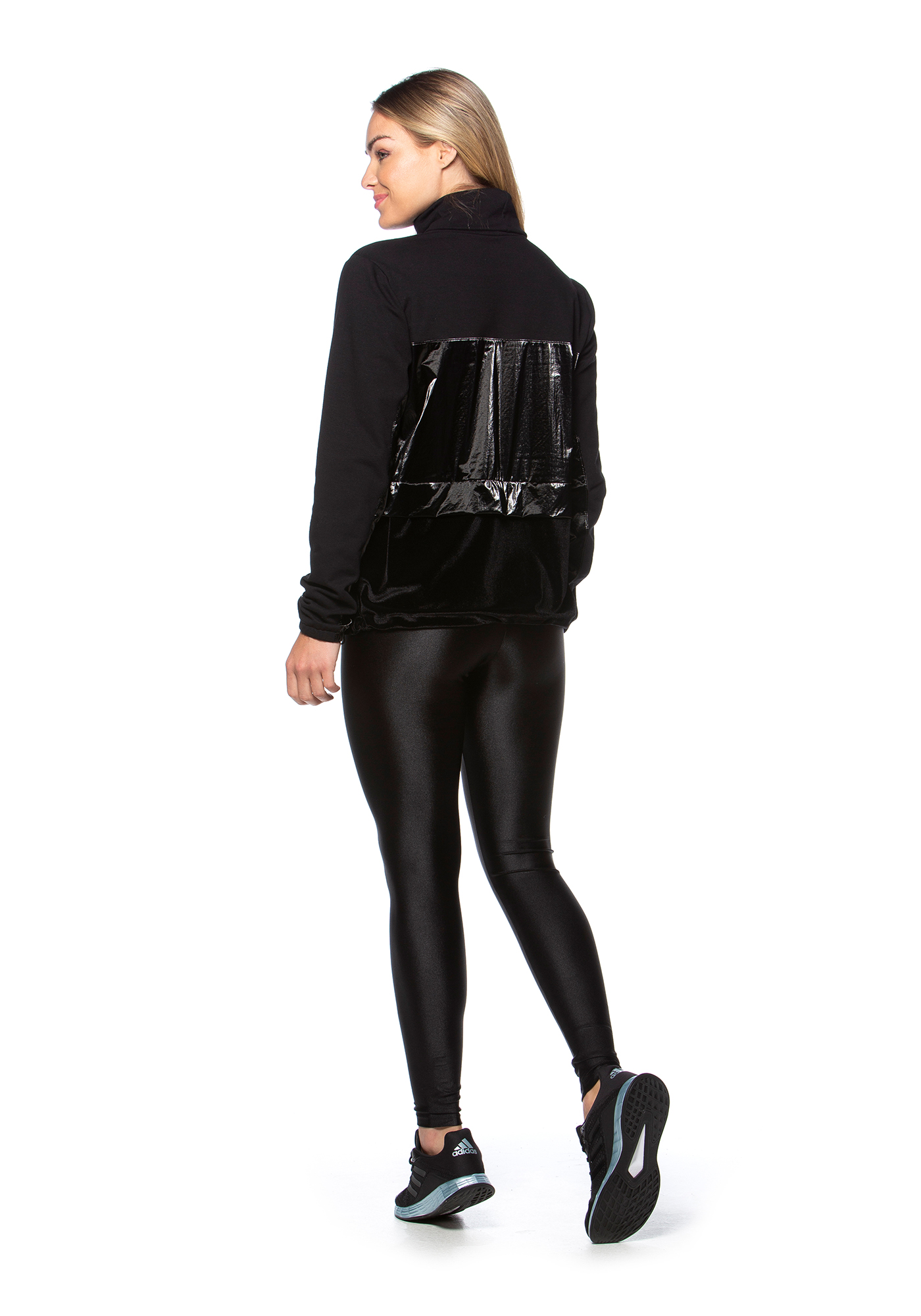 Blusão Mix de Texturas Preto