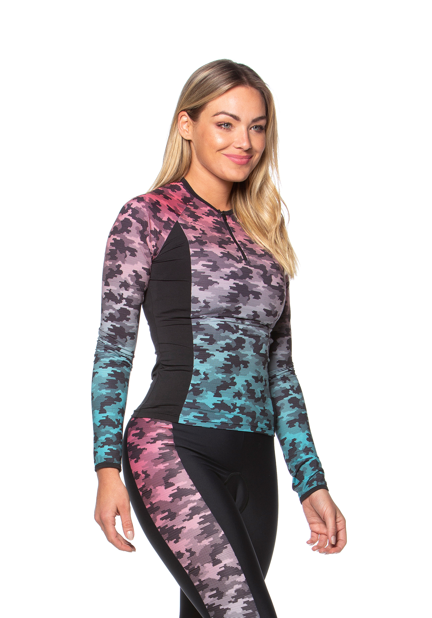 Blusa Ciclista Manga Longa para Performance Sublimação 947 / Preto