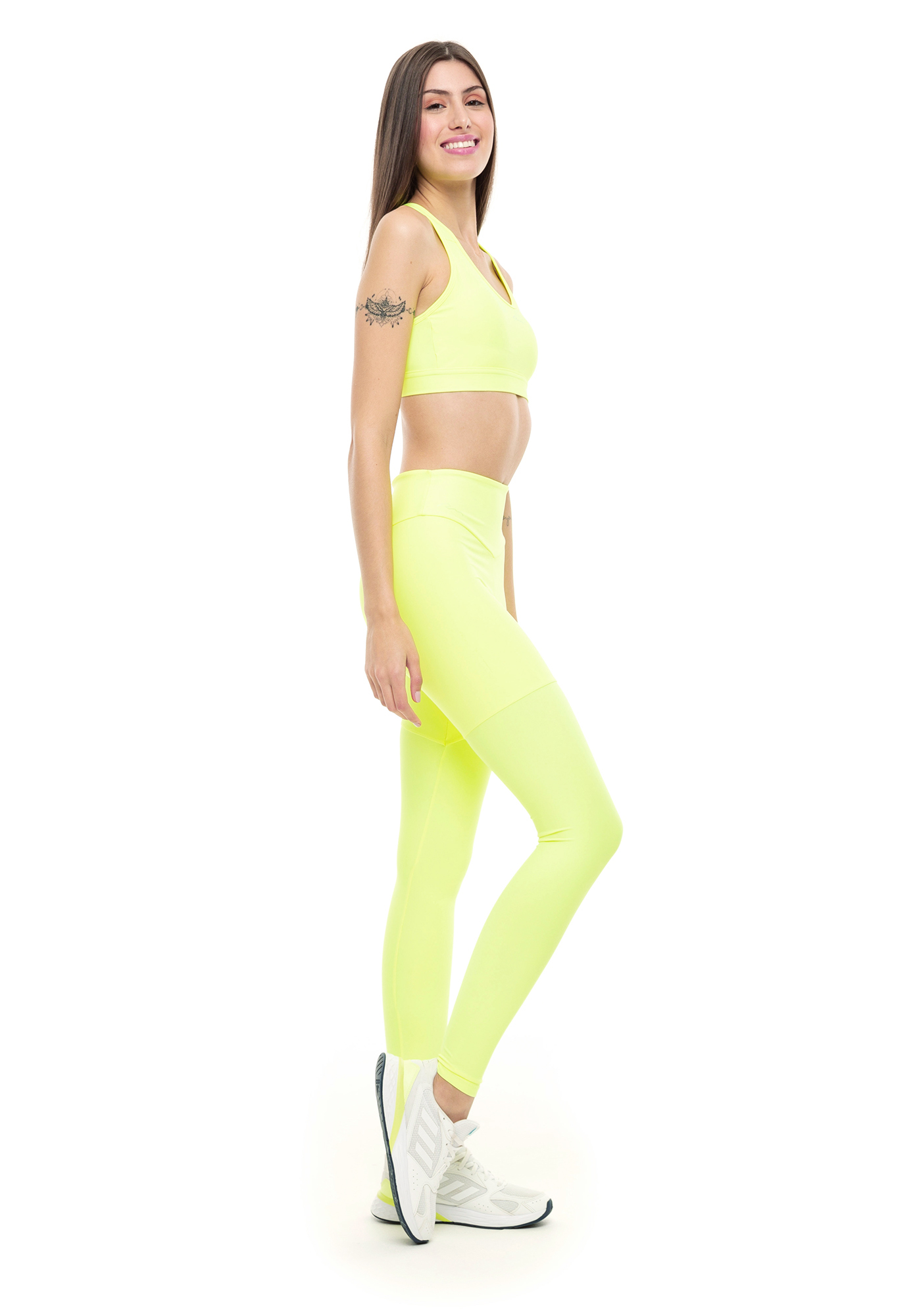 Legging Cintura Alta Blocking Amarelo 95