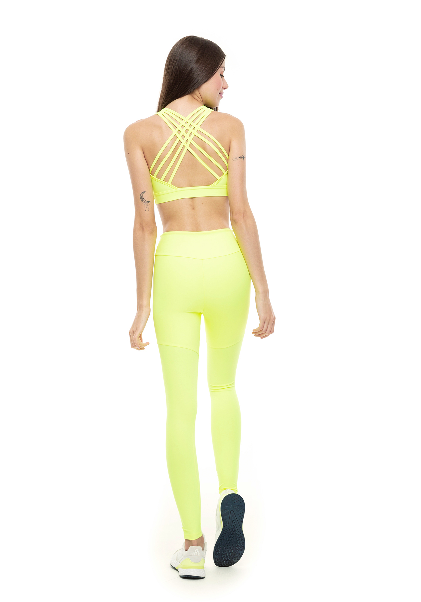 Legging Cintura Alta Blocking Amarelo 95