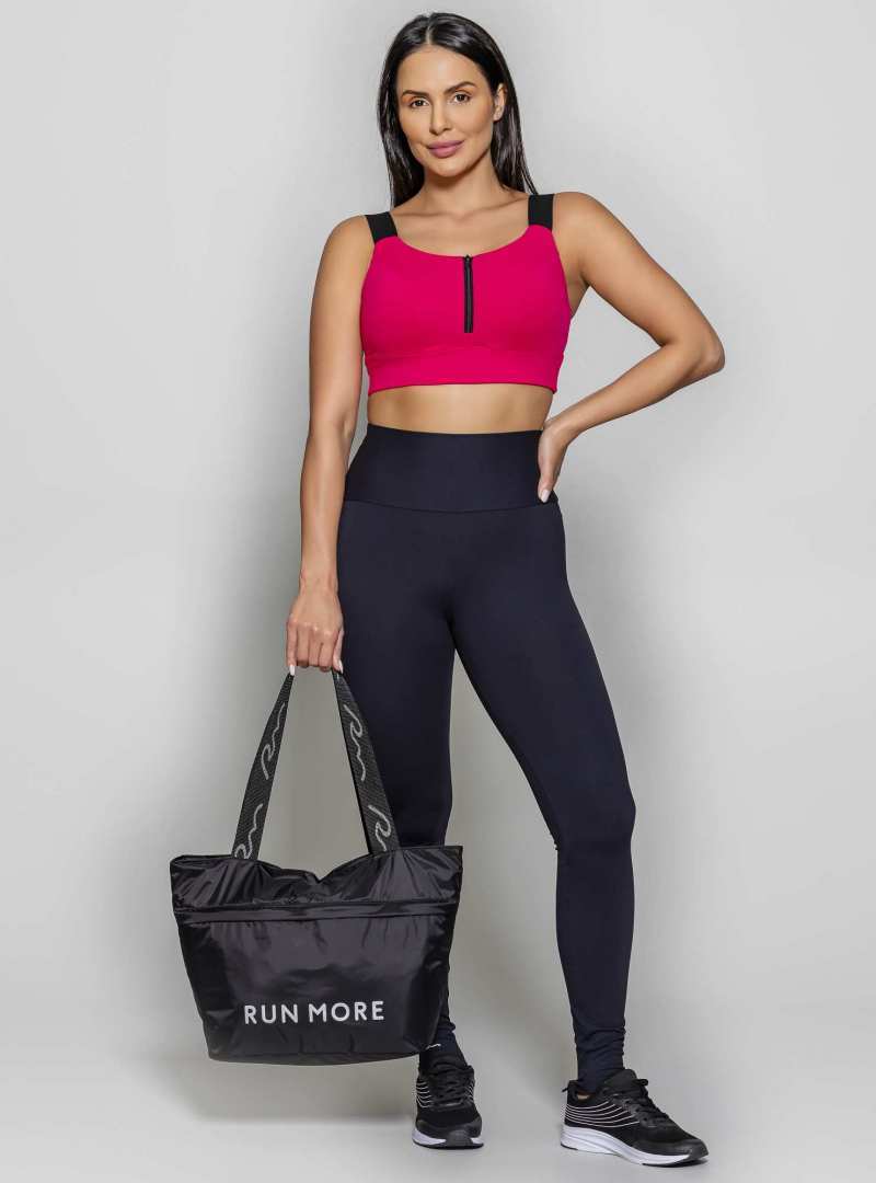 Legging Cós Alto Power Fit Essencial Preto
