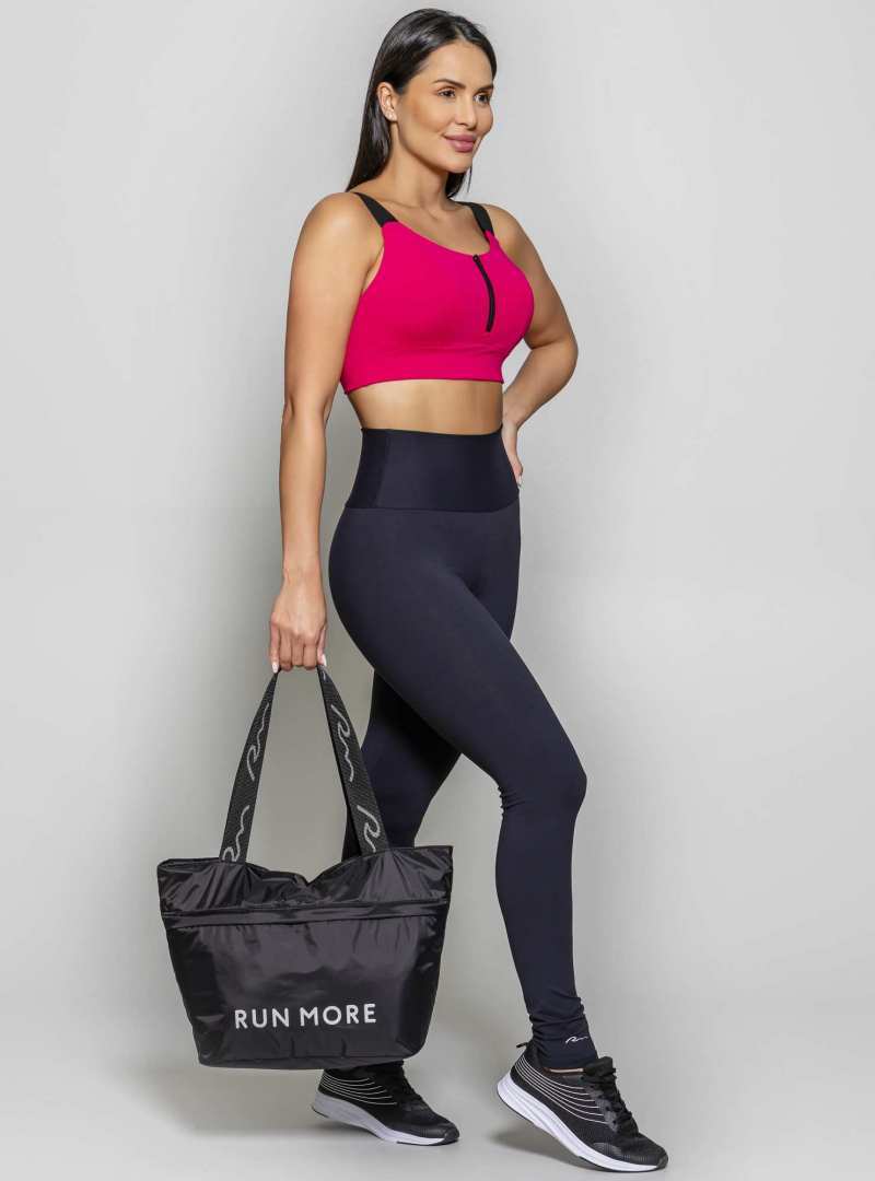 Legging Cós Alto Power Fit Essencial Preto