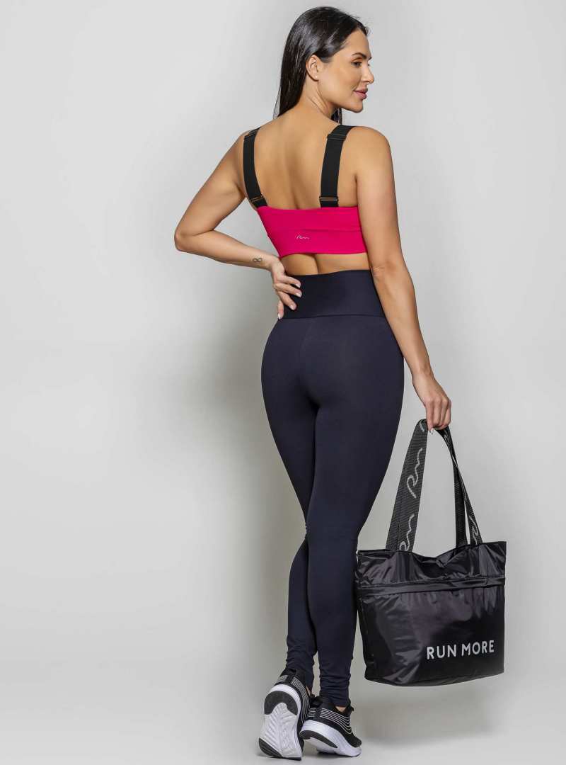 Legging Cós Alto Power Fit Essencial Preto