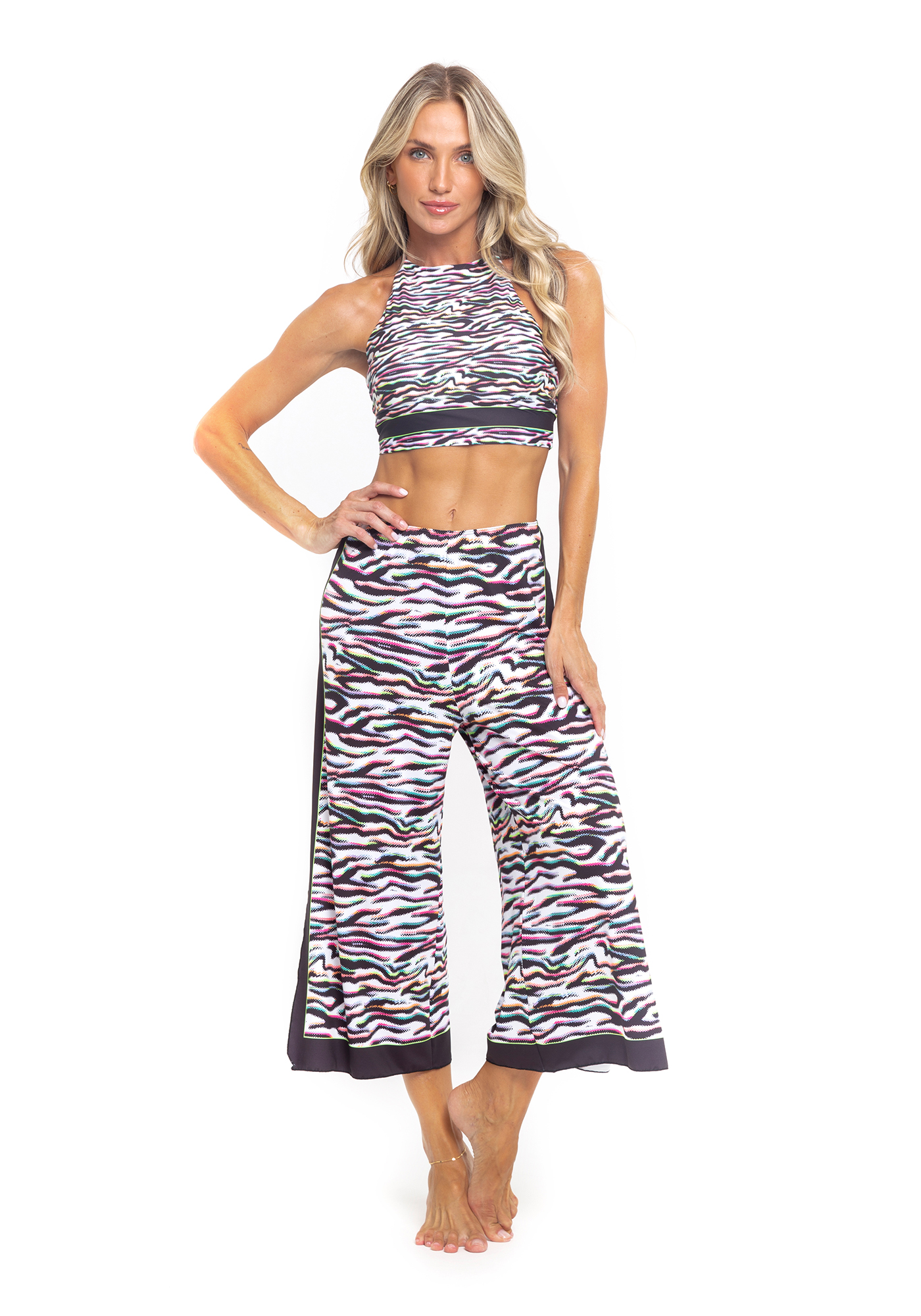 CalÇa Pantacourt Estampada Sublimação Fluor 999