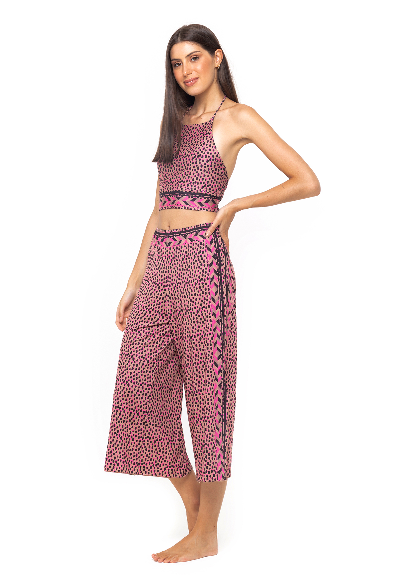 Blusa Cropped Frente Única Estampada Sb 020