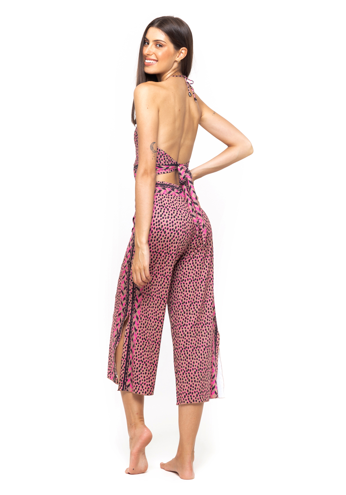 Blusa Cropped Frente Única Estampada Sb 020