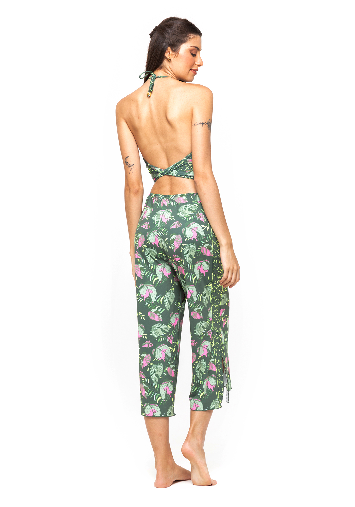 Blusa Cropped Frente Única Estampada Sbf 037