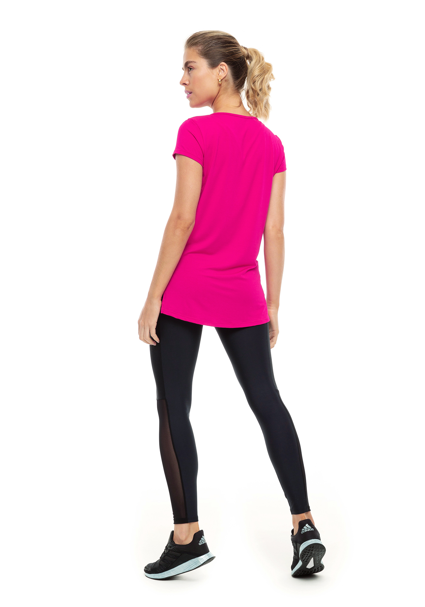 Blusa Alongada Rosa 01 / Preto