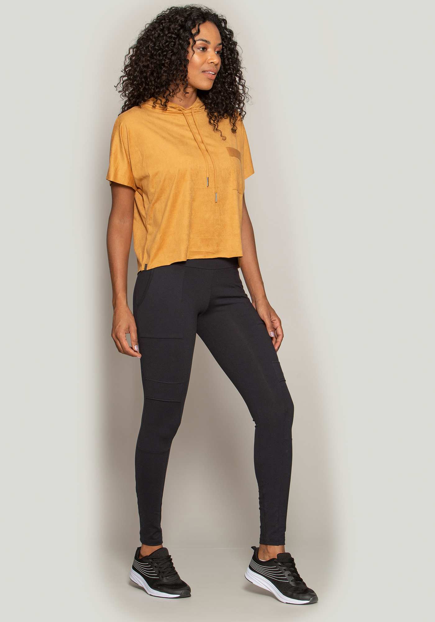 Blusa Boxy Suede Amarelo 06