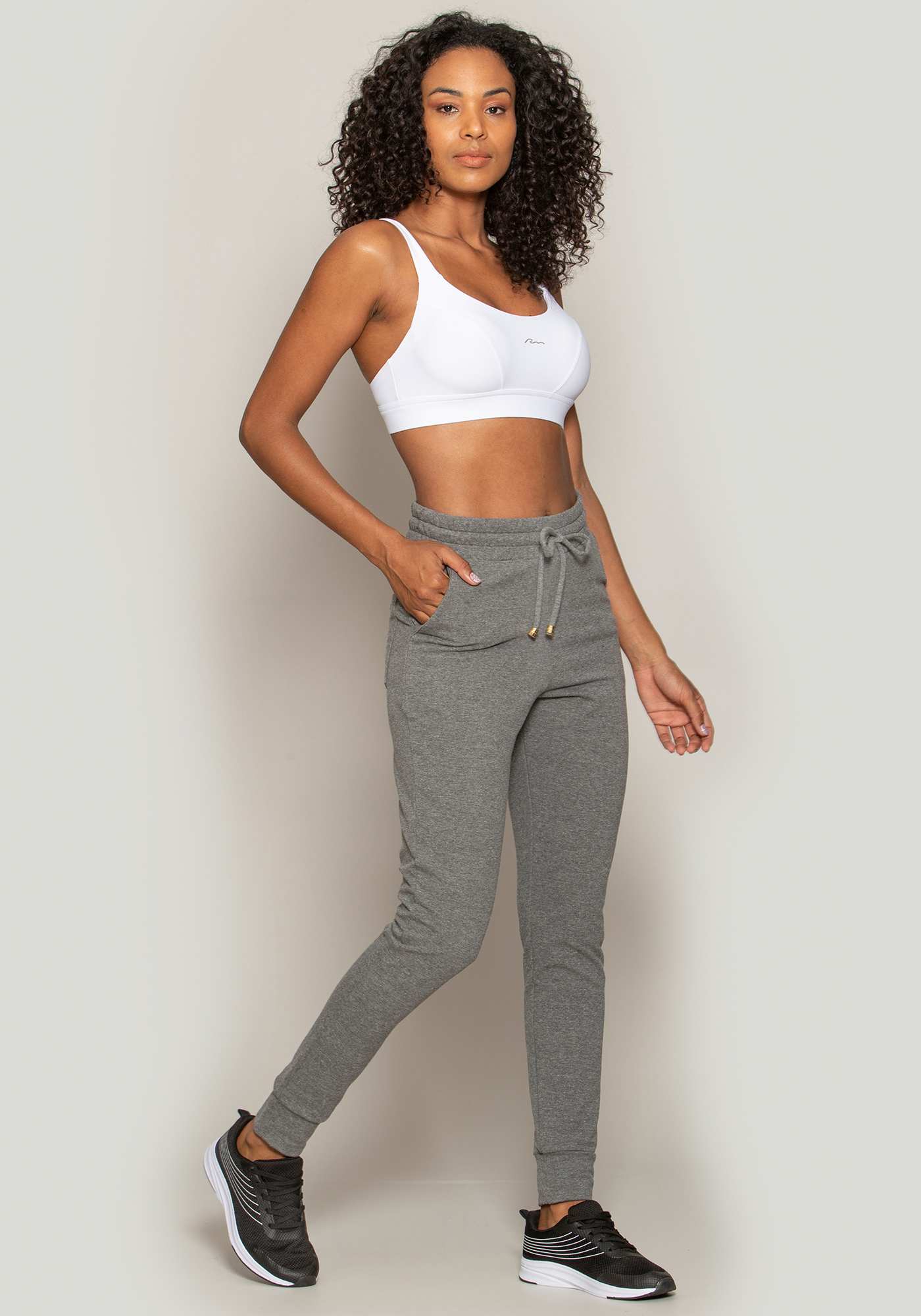 Calça Jogger Essencial de Moletinho Mescla 73