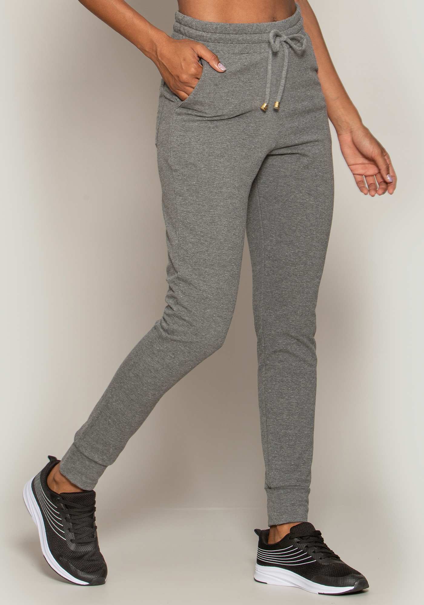 Calça Jogger Essencial de Moletinho Mescla 73