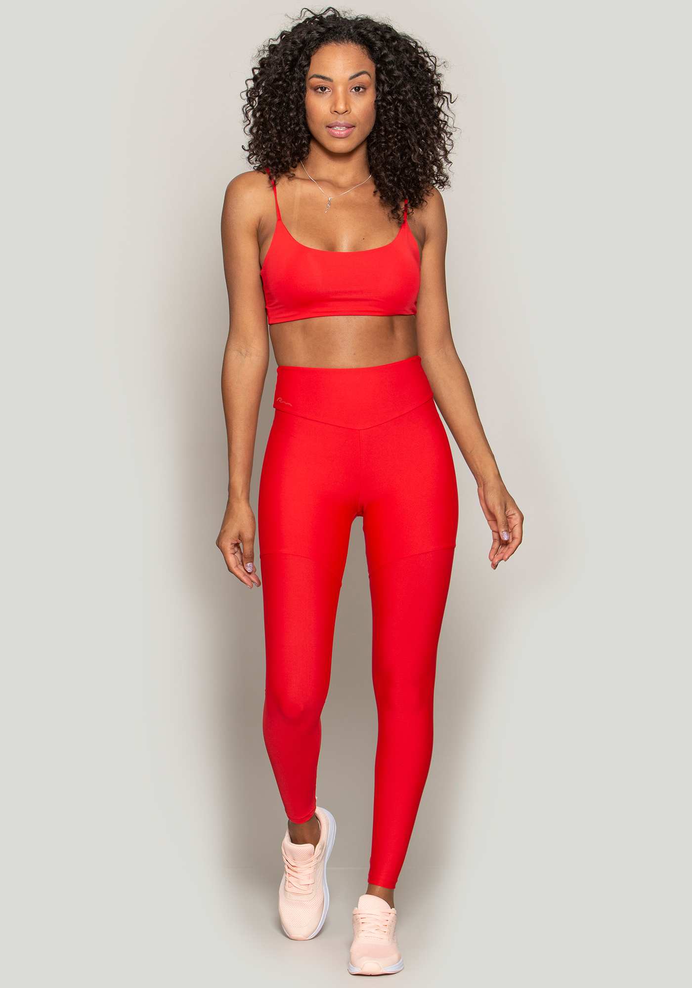 Legging Cintura Alta Blocking Vermelho 01