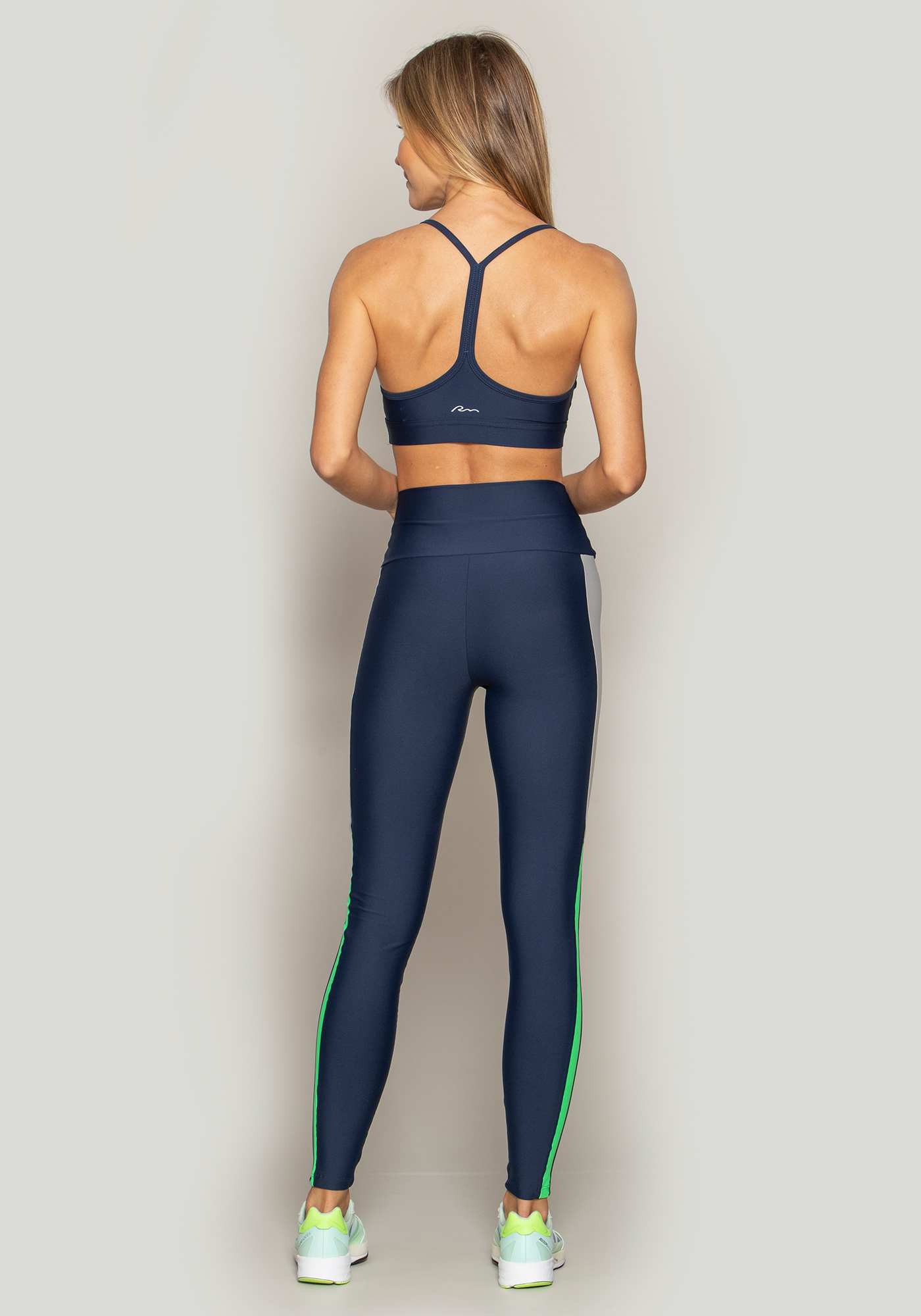 Legging 3 Cores com Bolso Antifurto Azul 21 / Verde 17