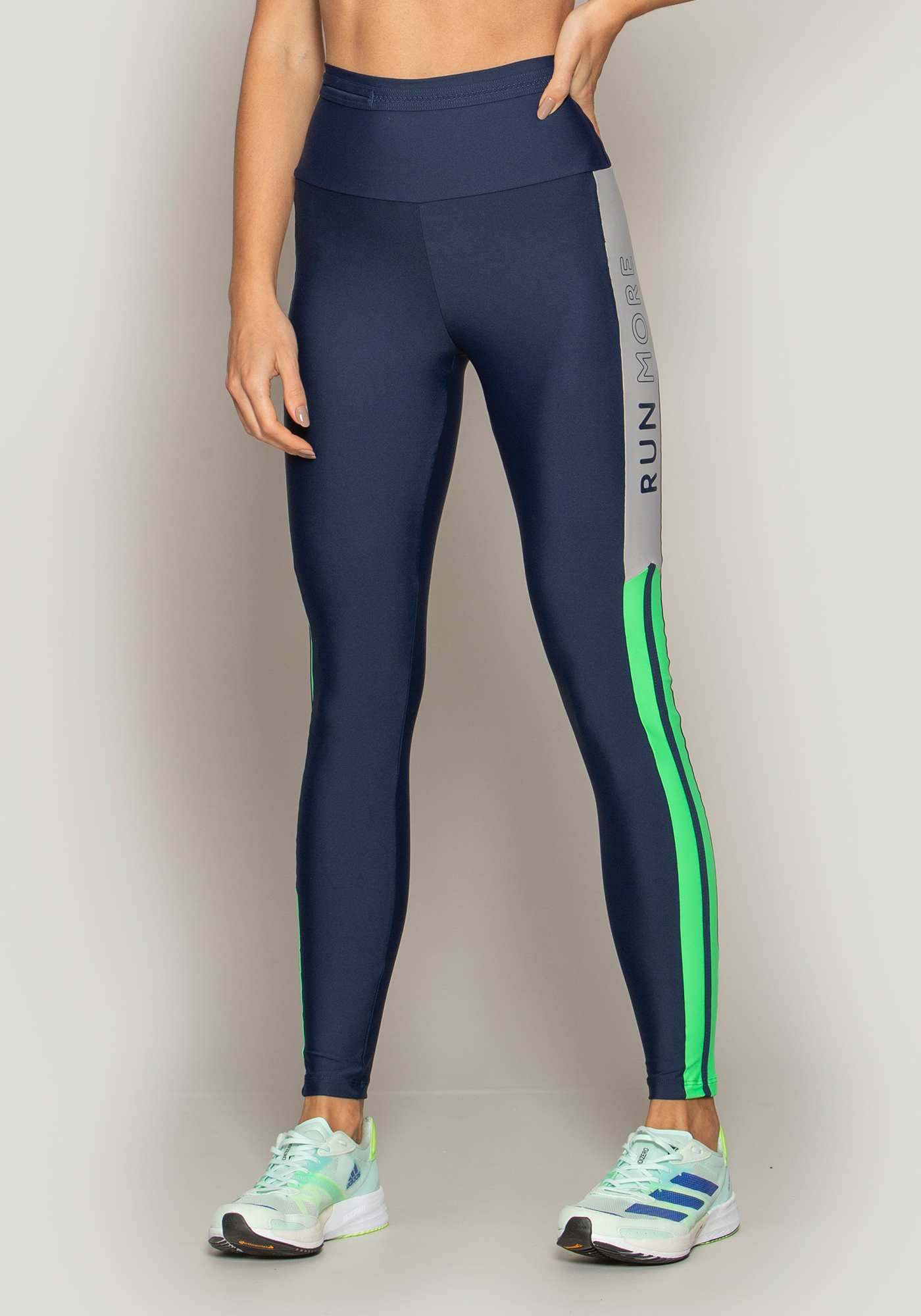 Legging 3 Cores com Bolso Antifurto Azul 21 / Verde 17